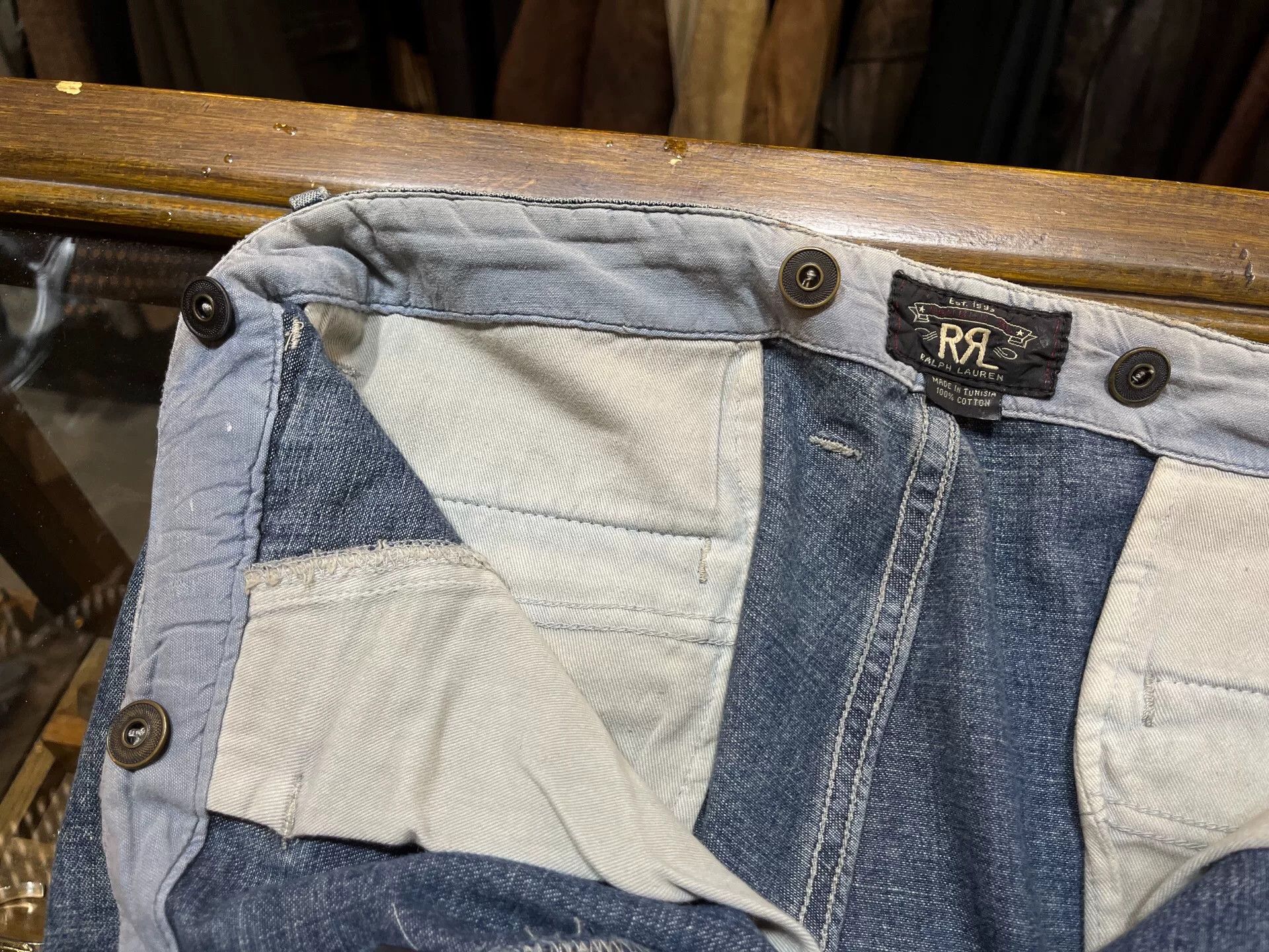 RRL Ralph Lauren vintage distressed washed denim jeans Size US 30 / EU 46 - 9 Thumbnail