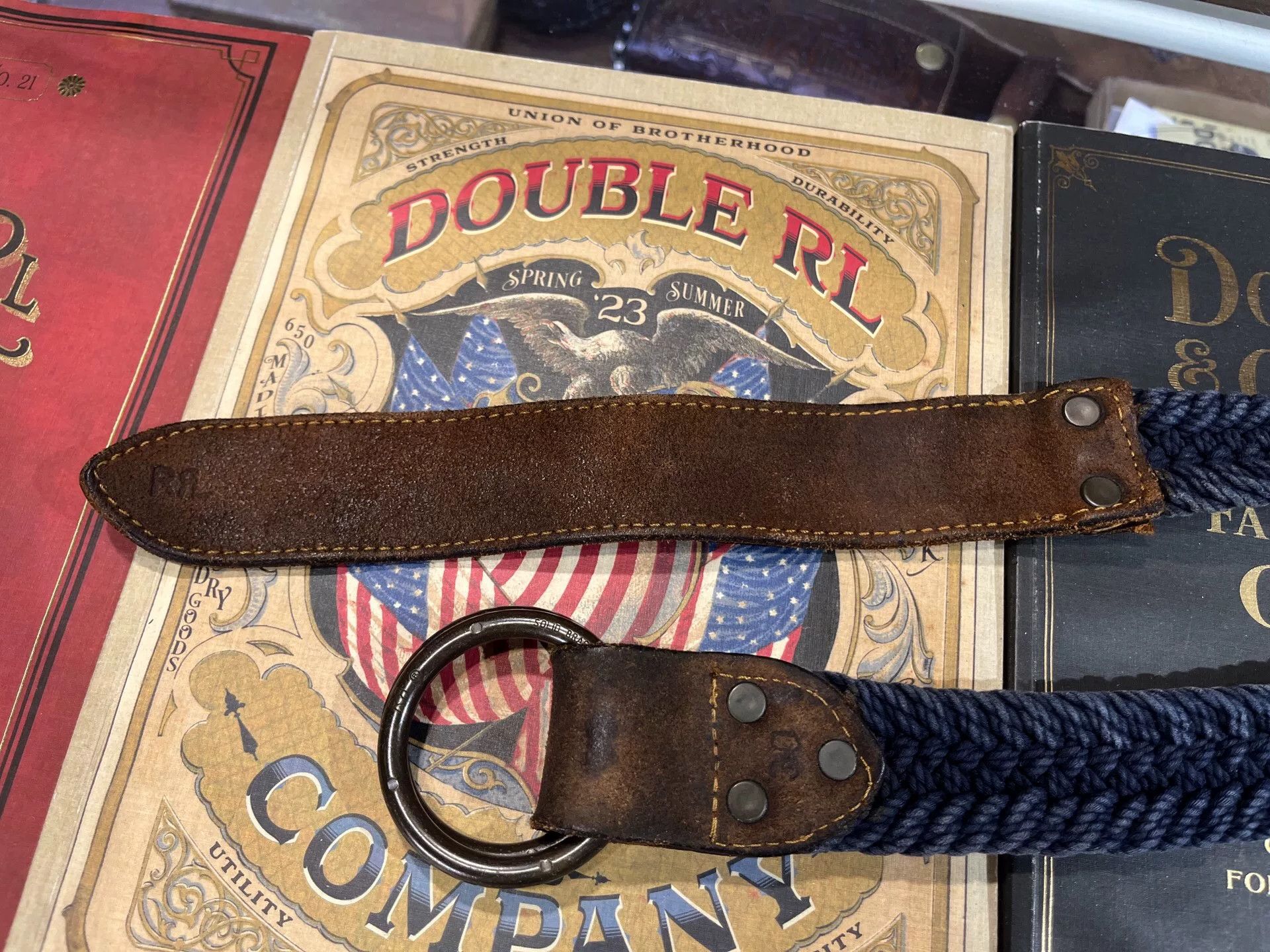 RRL Ralph Lauren woven leather belt by Ralph Lauren Size ONE SIZE - 7 Thumbnail