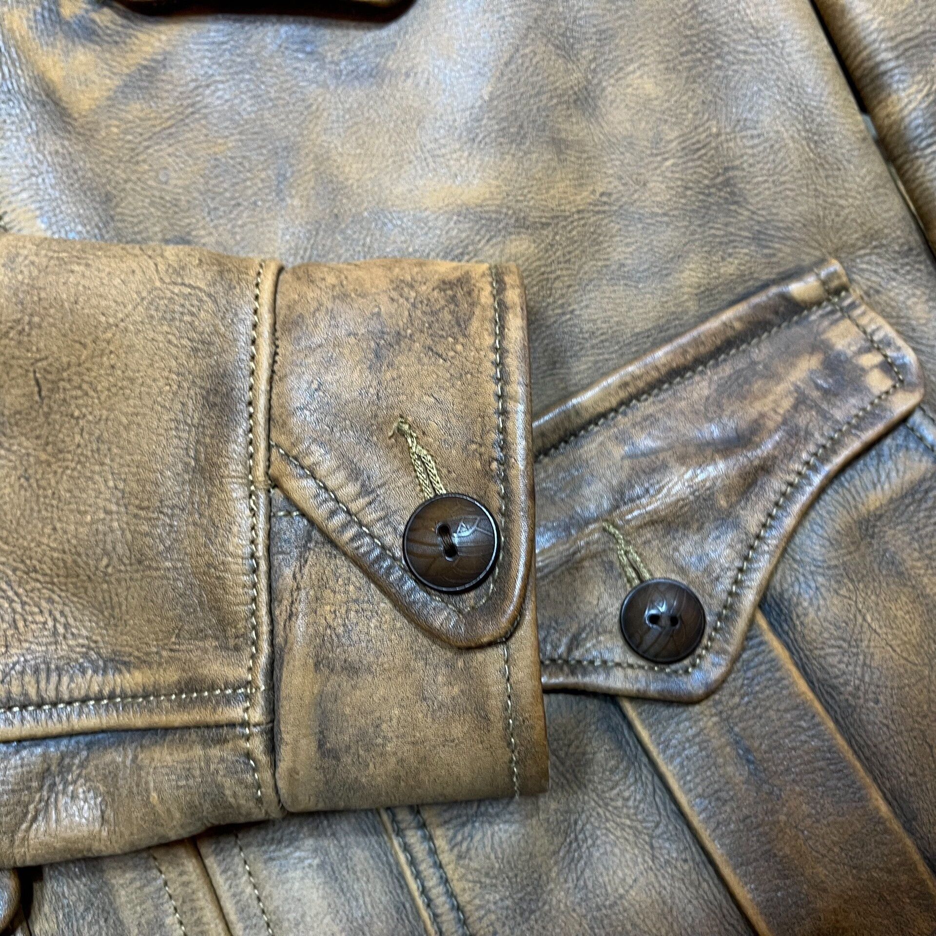 RRL Ralph Lauren vintage rrl distressed leather jacket Size US M / EU 48-50 / 2 - 5 Thumbnail