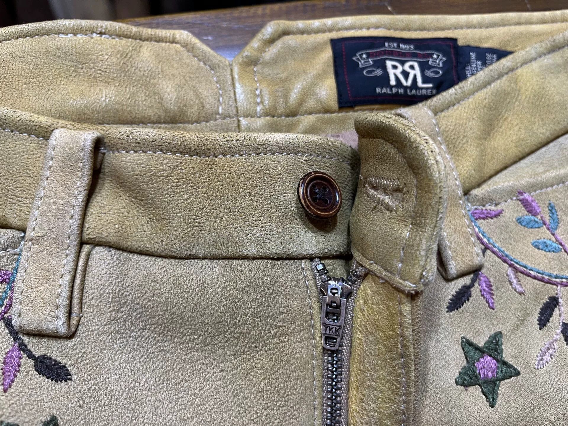 RRL Ralph Lauren western embroidered vintage leather pants Size US 34 / EU 50 - 7 Thumbnail