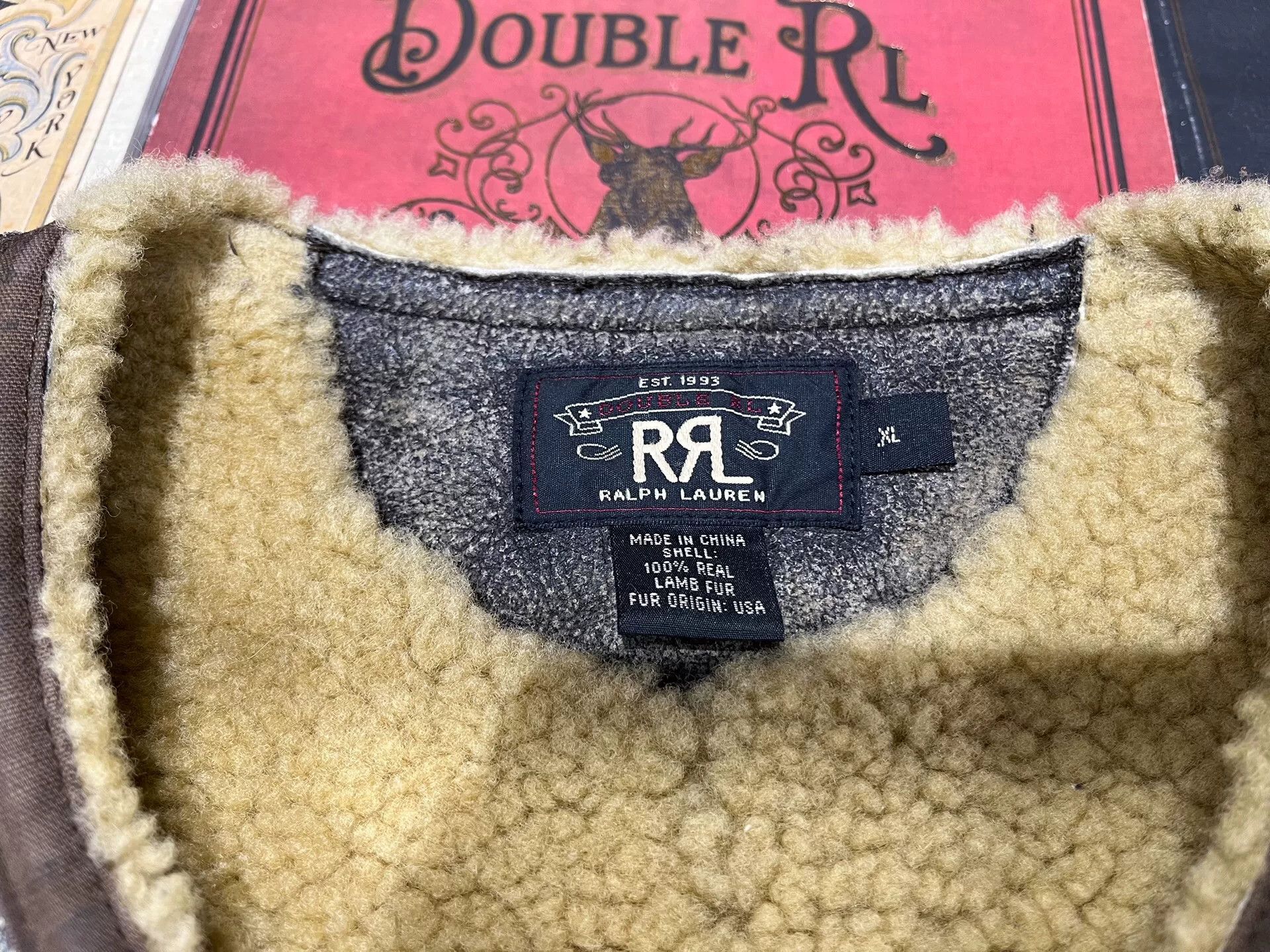 RRL Ralph Lauren vintage rrl shearling vest by polo ralph lauren Size US XL / EU 56 / 4 - 3 Thumbnail