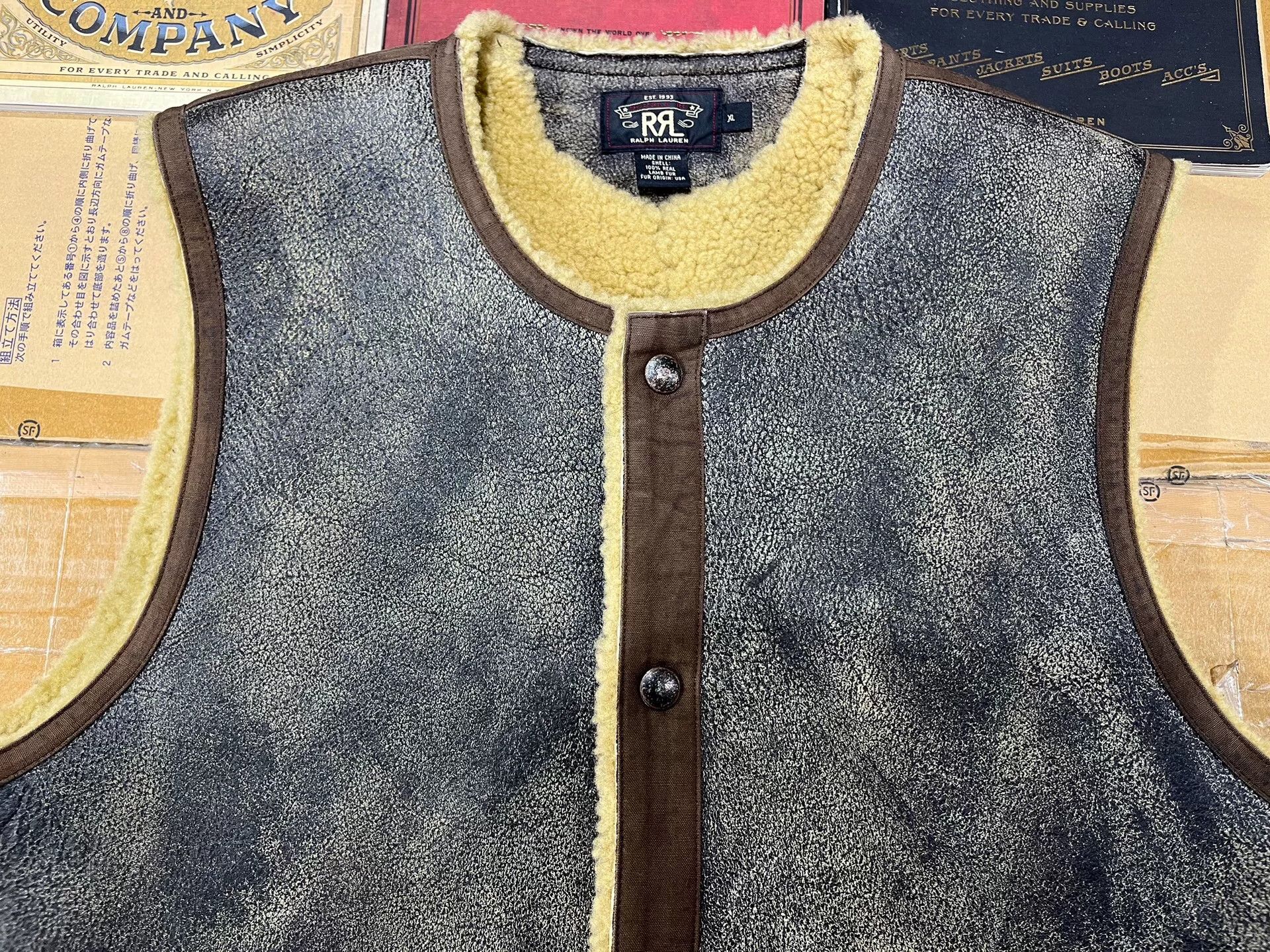 RRL Ralph Lauren vintage rrl shearling vest by polo ralph lauren Size US XL / EU 56 / 4 - 5 Thumbnail
