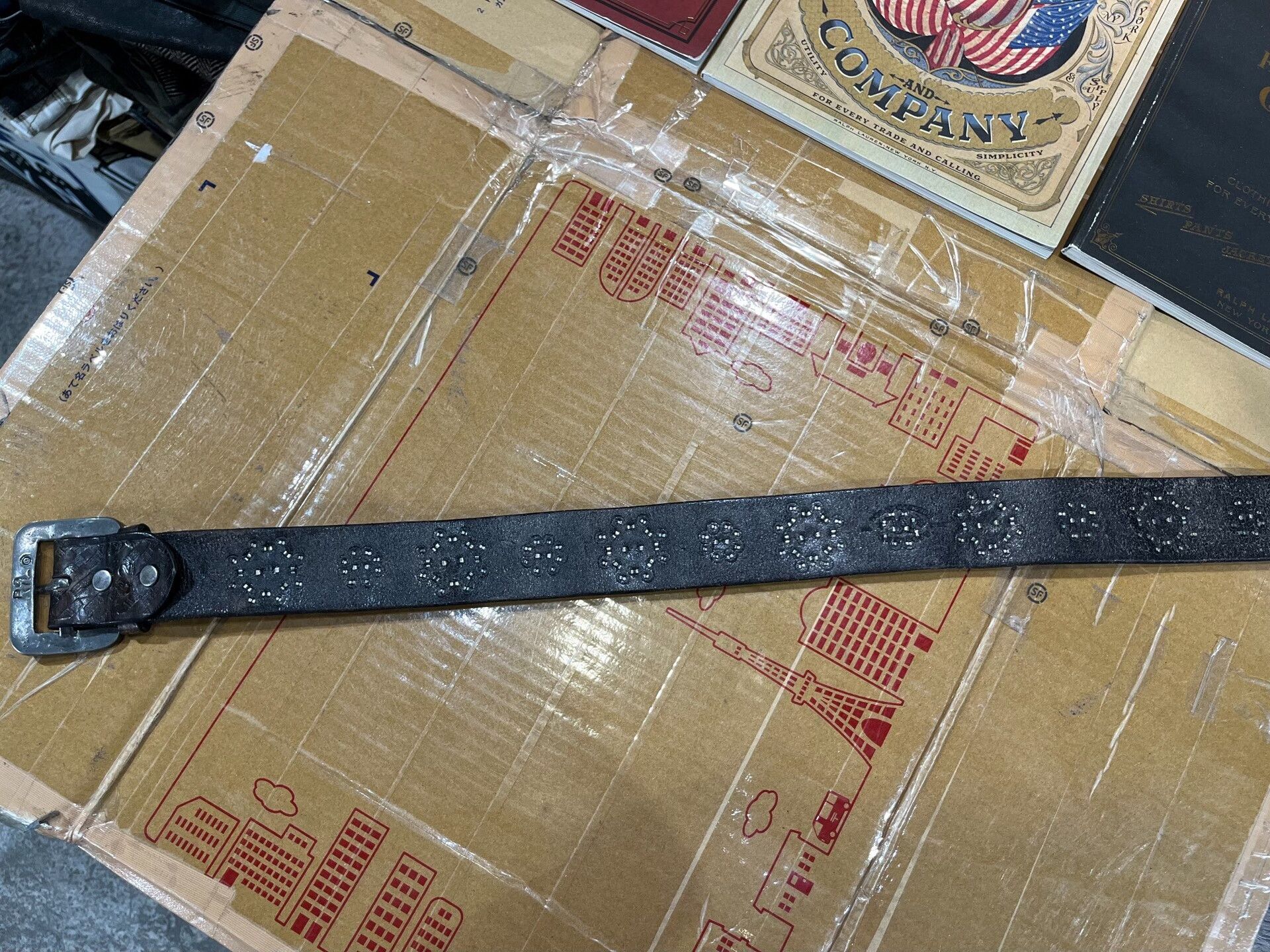 RRL Ralph Lauren rrl studded leather belt by ralph lauren Size ONE SIZE - 8 Thumbnail