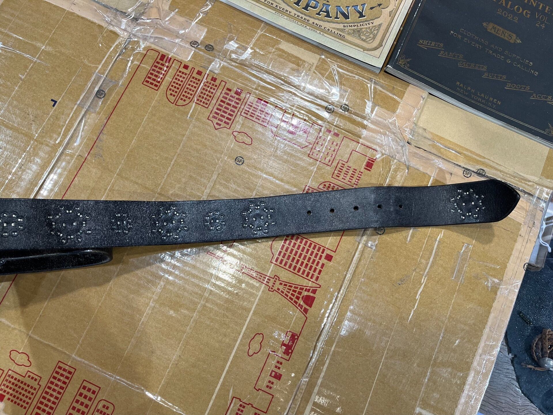 RRL Ralph Lauren rrl studded leather belt by ralph lauren Size ONE SIZE - 9 Thumbnail