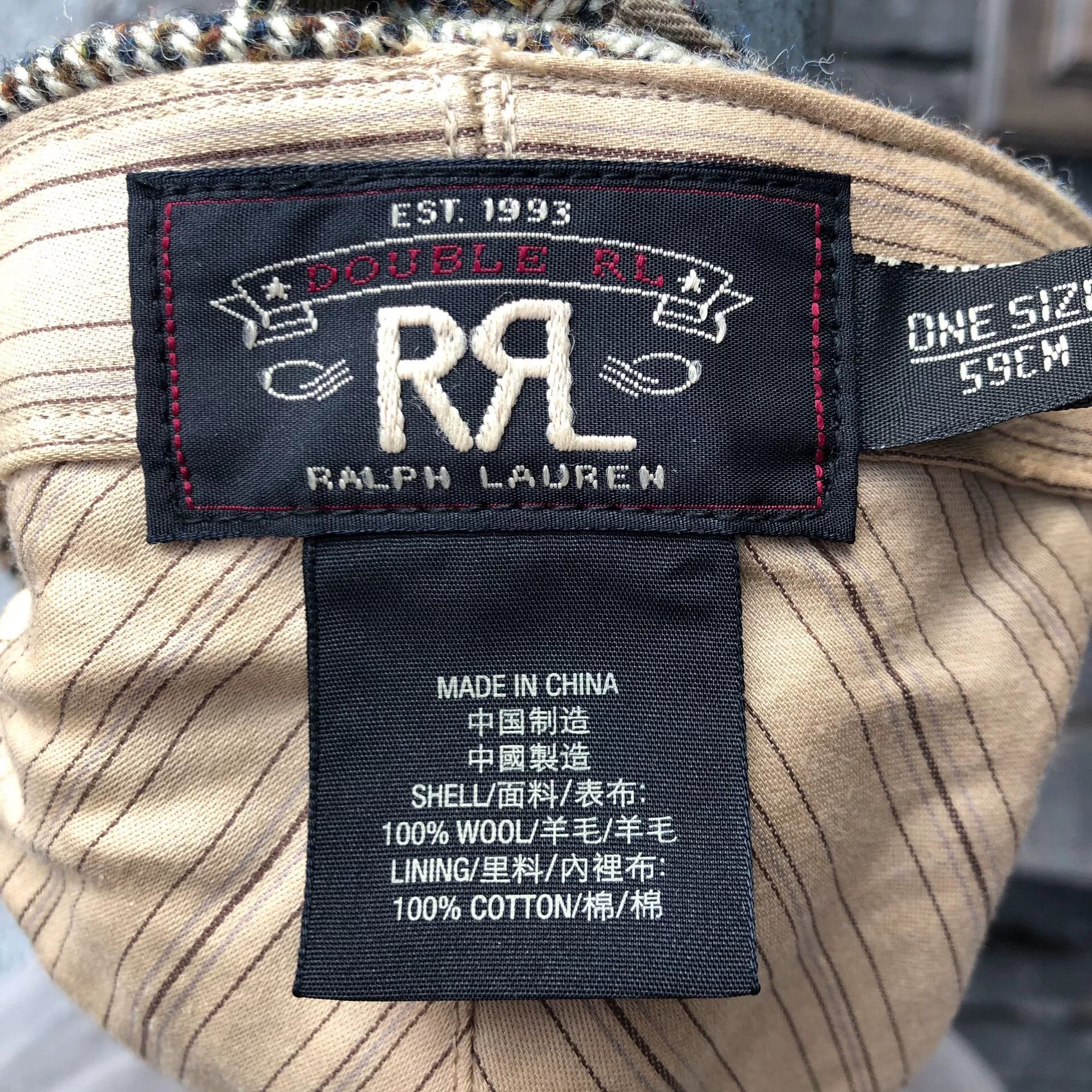 RRL Ralph Lauren stylish houndstooth wool beret hat Size ONE SIZE - 8 Thumbnail