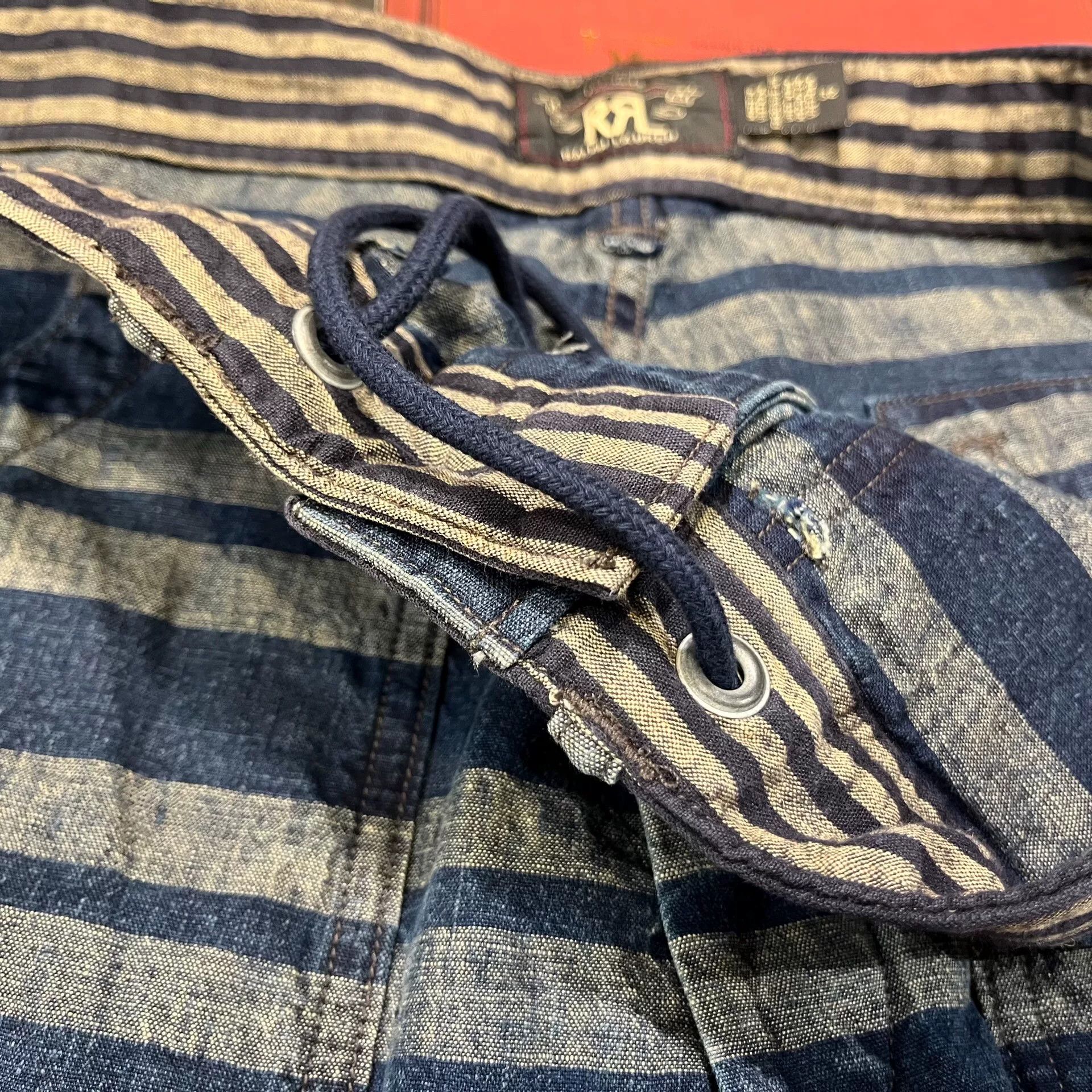 RRL Ralph Lauren RRL Indigo Striped Shorts for Summer Size US 32 / EU 48 - 7 Thumbnail
