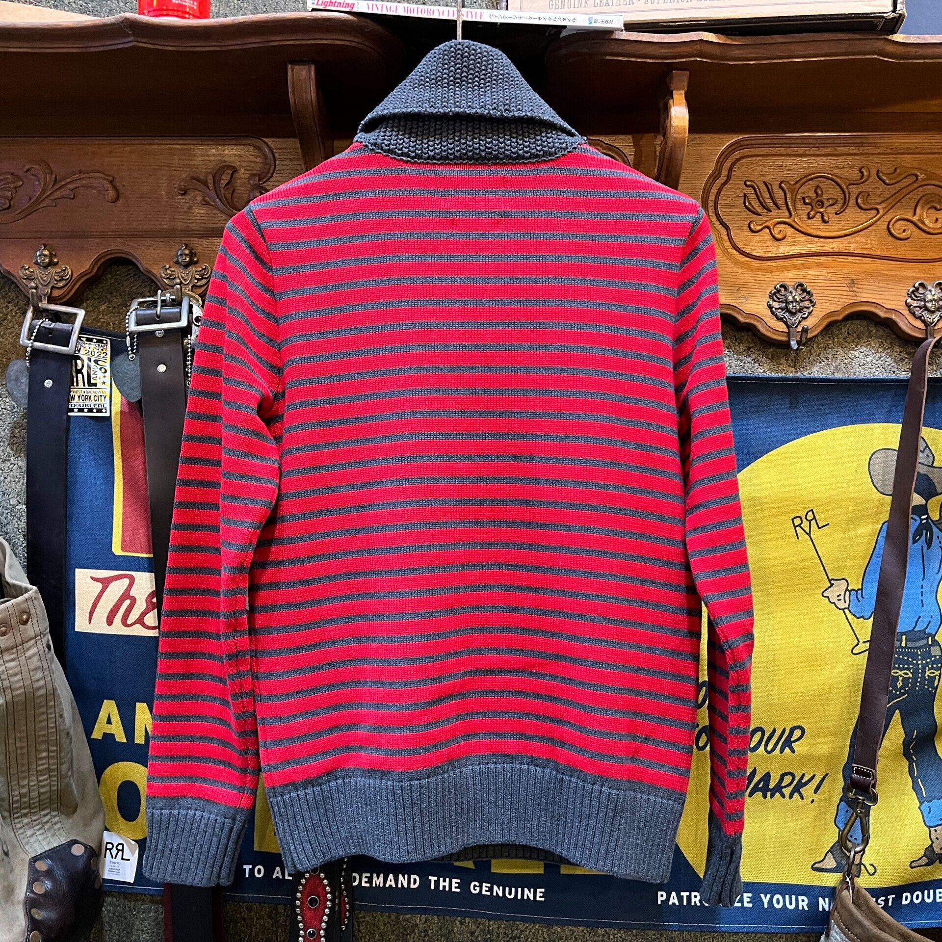 RRL Ralph Lauren red striped knit pullover by Ralph Lauren Size US M / EU 48-50 / 2 - 2 Thumbnail
