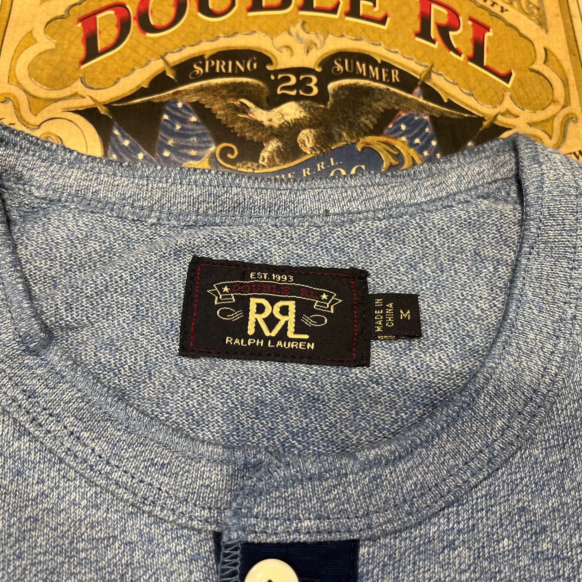 RRL Ralph Lauren gray long sleeve henley shirt by Ralph Lauren Size US M / EU 48-50 / 2 - 4 Thumbnail