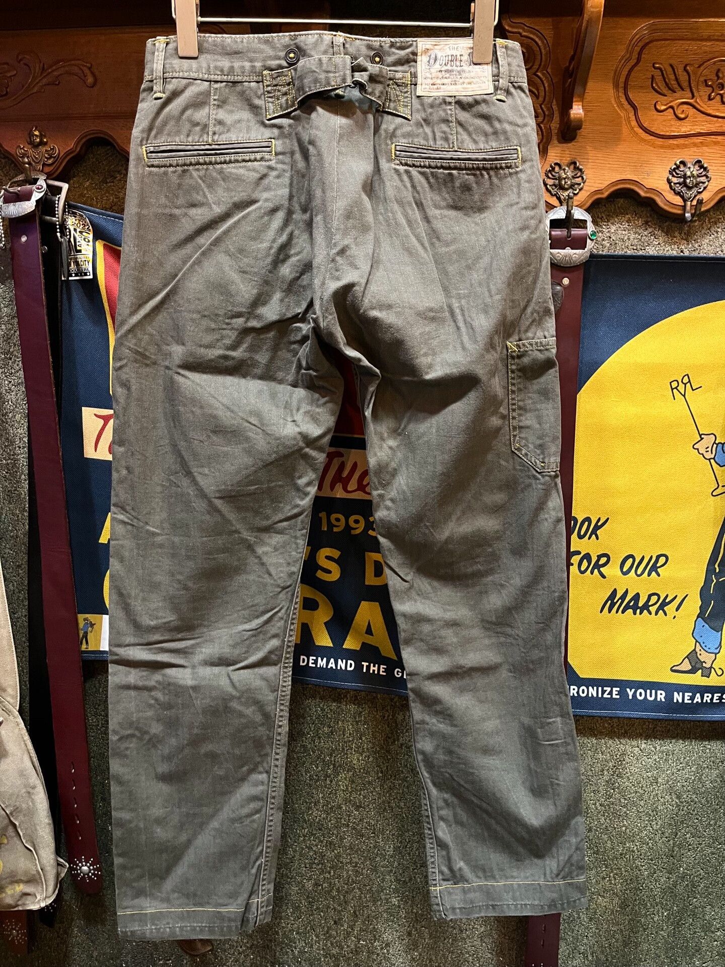 RRL Ralph Lauren grey casual work pants by Ralph Lauren Size US 31 - 2 Thumbnail