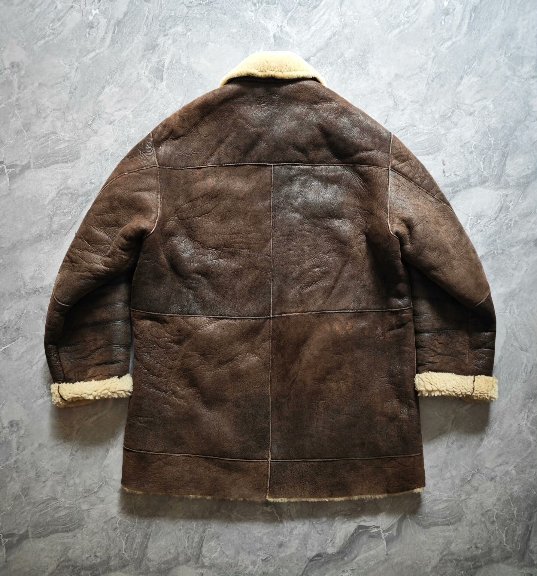 Timberland long leather shearling coat for winter Size US M / EU 48-50 / 2 - 2 Thumbnail