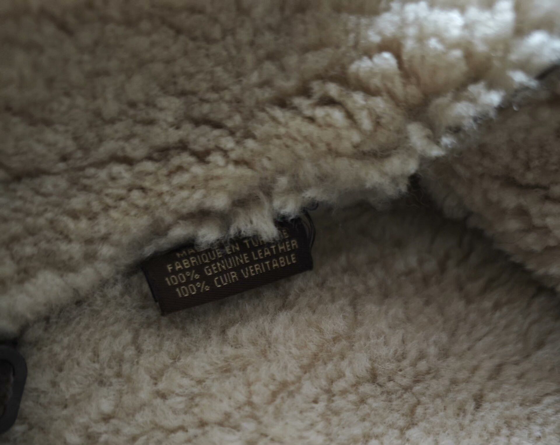 Timberland long leather shearling coat for winter Size US M / EU 48-50 / 2 - 5 Thumbnail