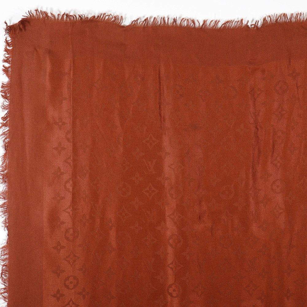 Louis Vuitton Louis Vuitton Louis Vuitton Monogram Silk Wool Stole Others Shawl DUTY FREE for USA Size ONE SIZE - 4 Thumbnail