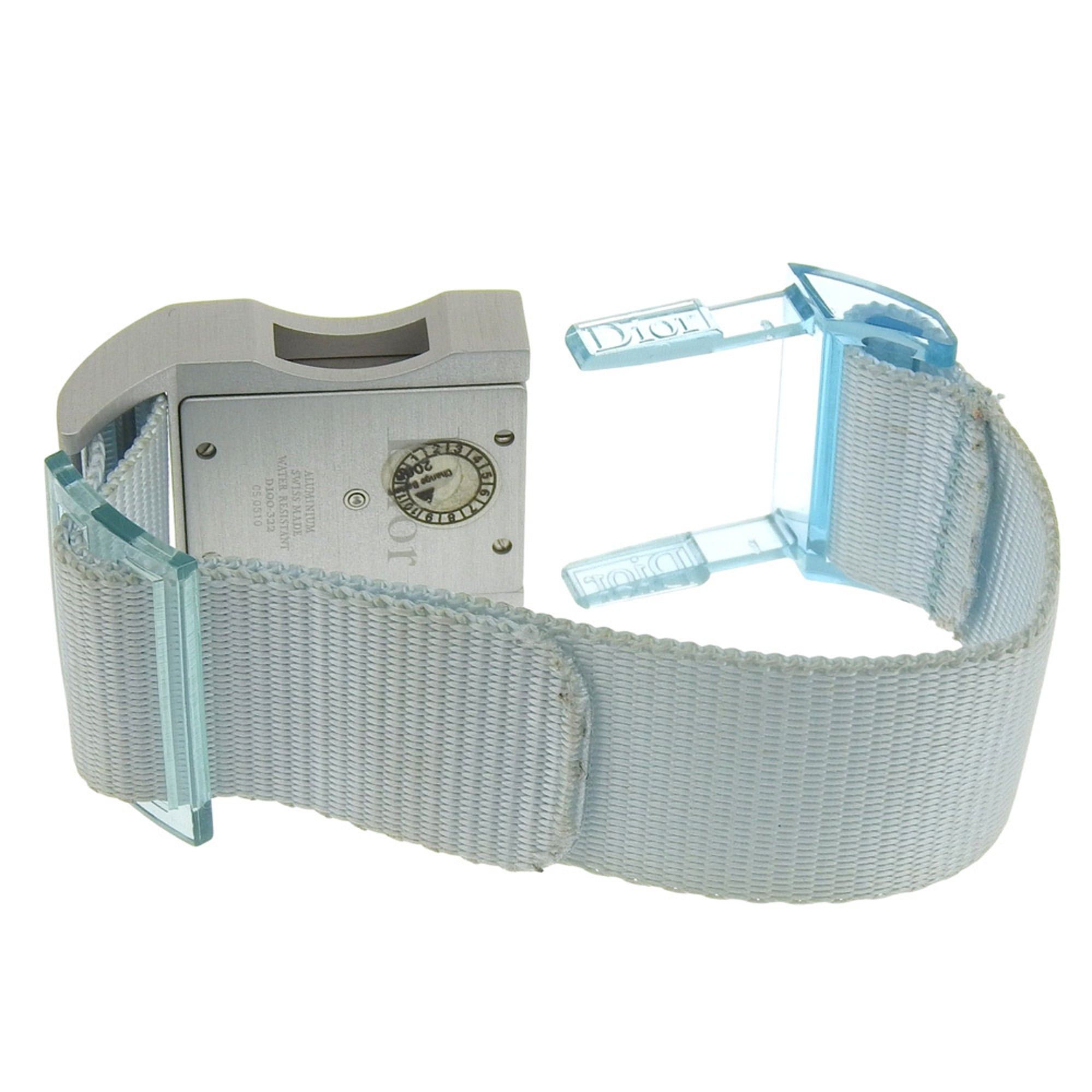Dior Dior Chris 47 Watch D100-322, Aluminum and Nylon Quartz Analog with Silver Dial, Women's Size ONE SIZE - 5 Thumbnail