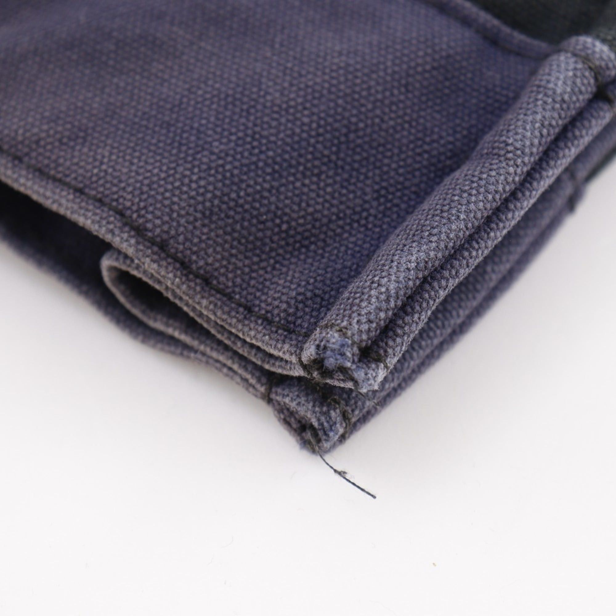 Hermes Hermes SackFourre Tout PM Handbag Cotton Canvas Black/Navy A5 Snap Button Unisex Size ONE SIZE - 10 Thumbnail