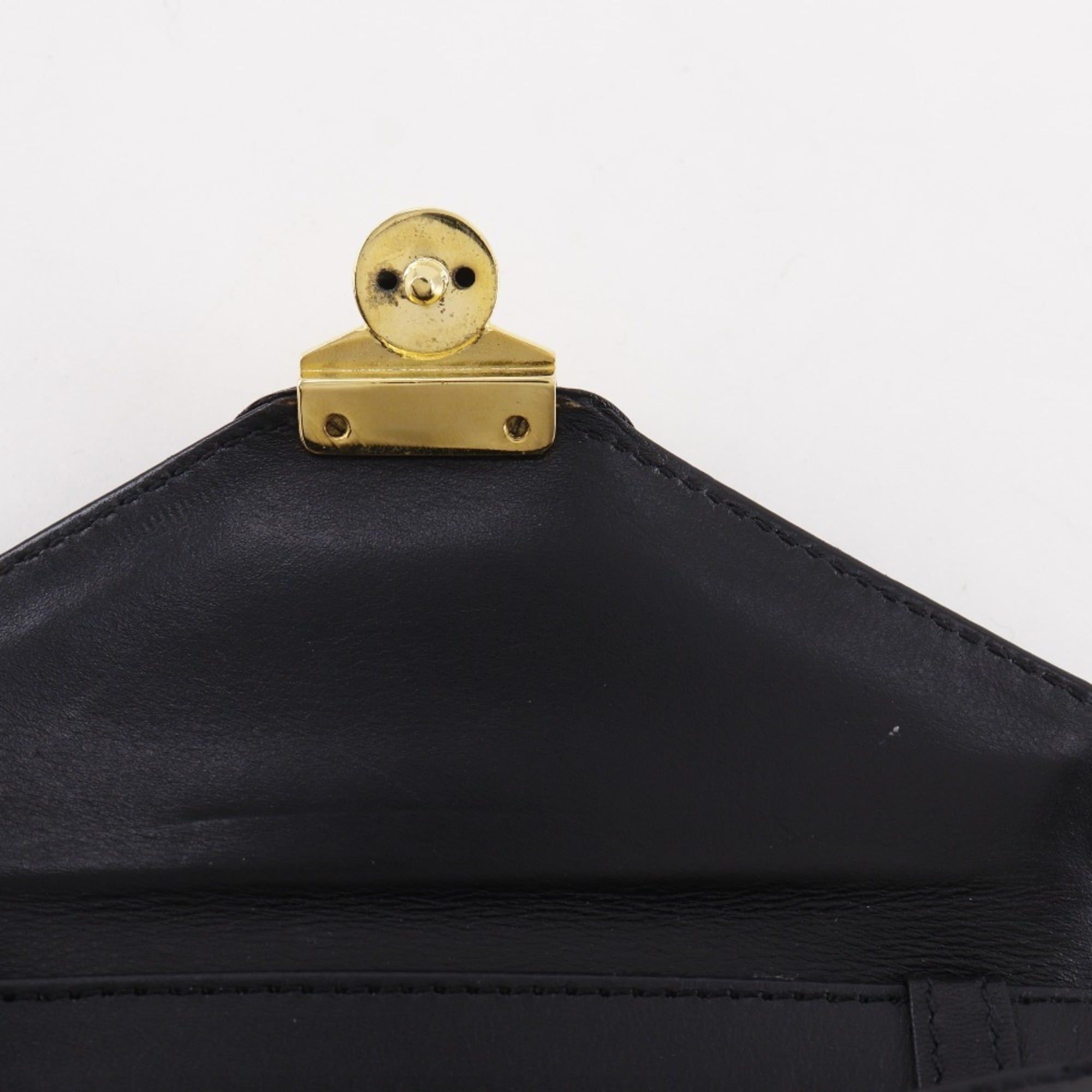 Salvatore Ferragamo Salvatore Ferragamo Pochette Shoulder Bag 2WAY Clutch DQ-21 5640 Leather Black 2Way Flap Women's Size ONE SIZE - 13 Thumbnail