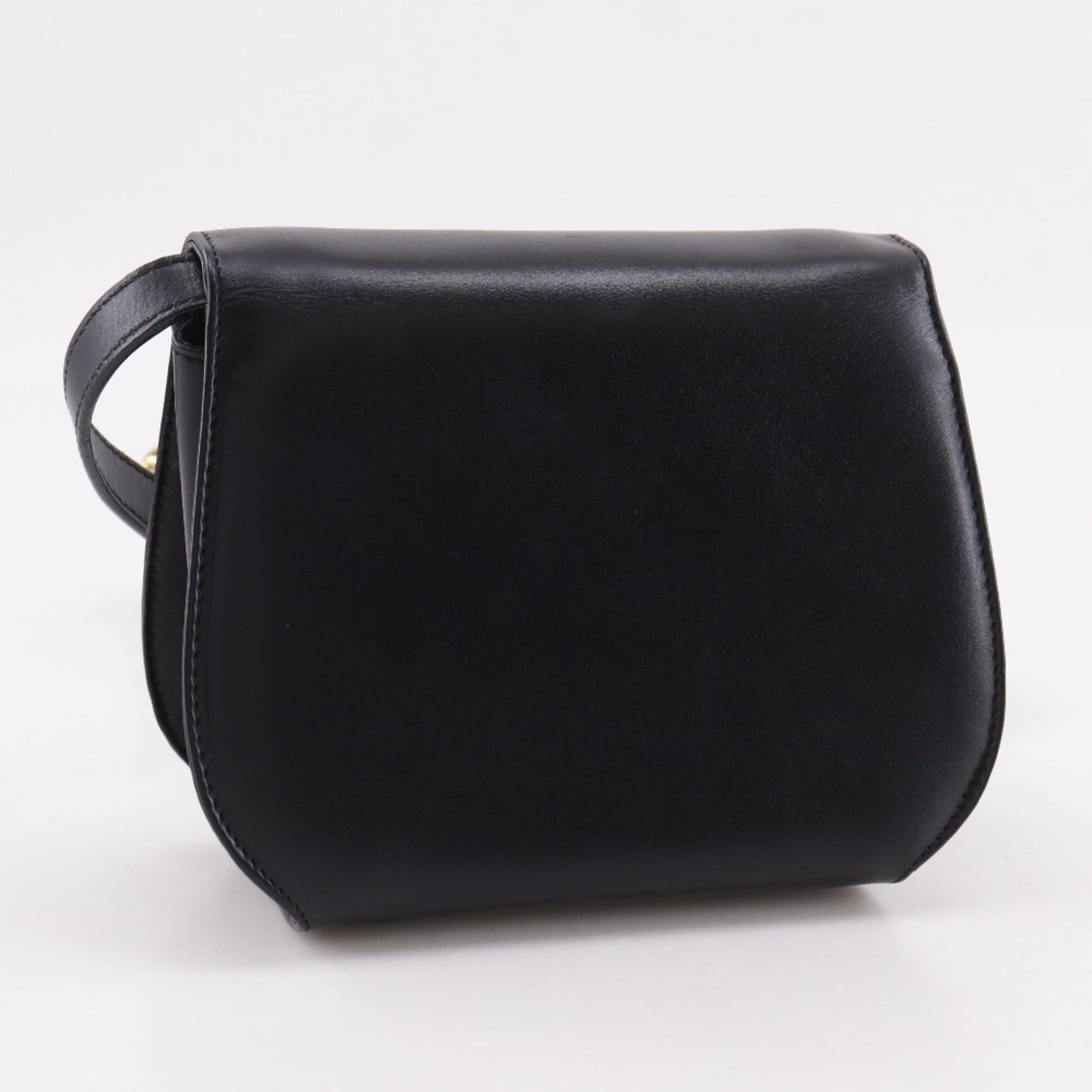 Salvatore Ferragamo Salvatore Ferragamo Pochette Shoulder Bag 2WAY Clutch DQ-21 5640 Leather Black 2Way Flap Women's Size ONE SIZE - 3 Thumbnail
