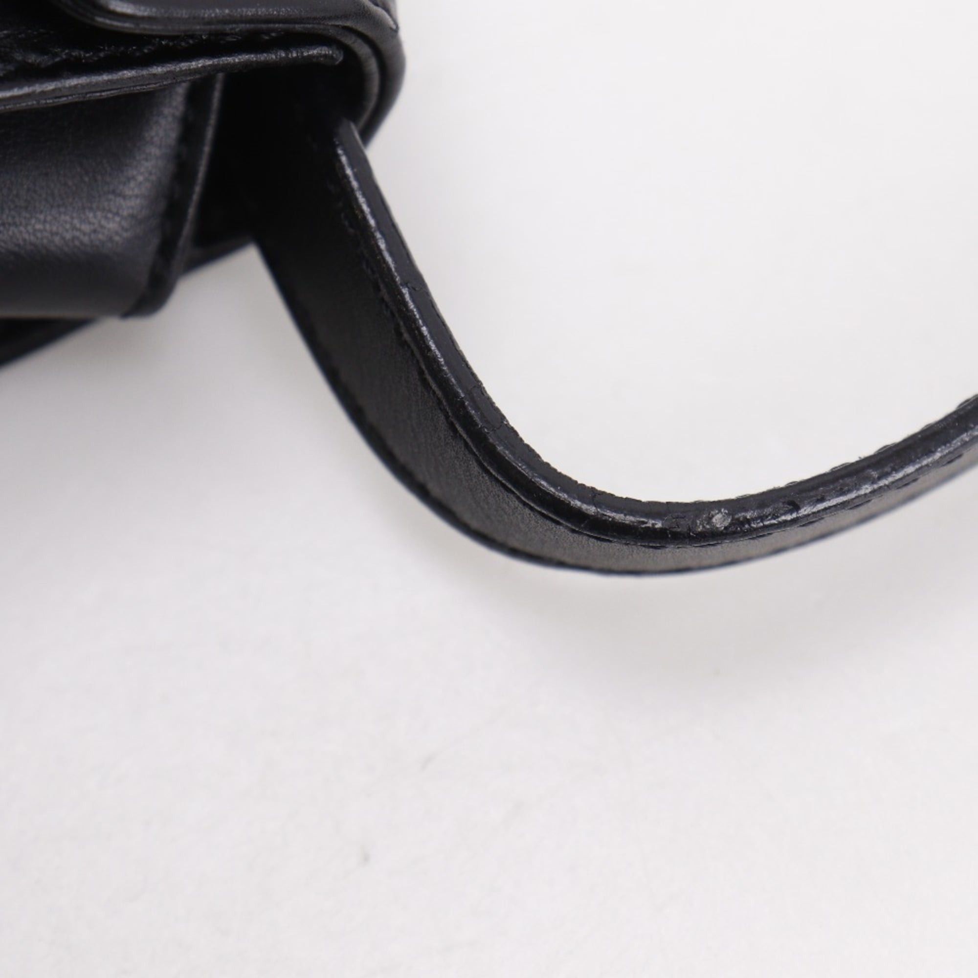 Salvatore Ferragamo Salvatore Ferragamo Pochette Shoulder Bag 2WAY Clutch DQ-21 5640 Leather Black 2Way Flap Women's Size ONE SIZE - 18 Thumbnail