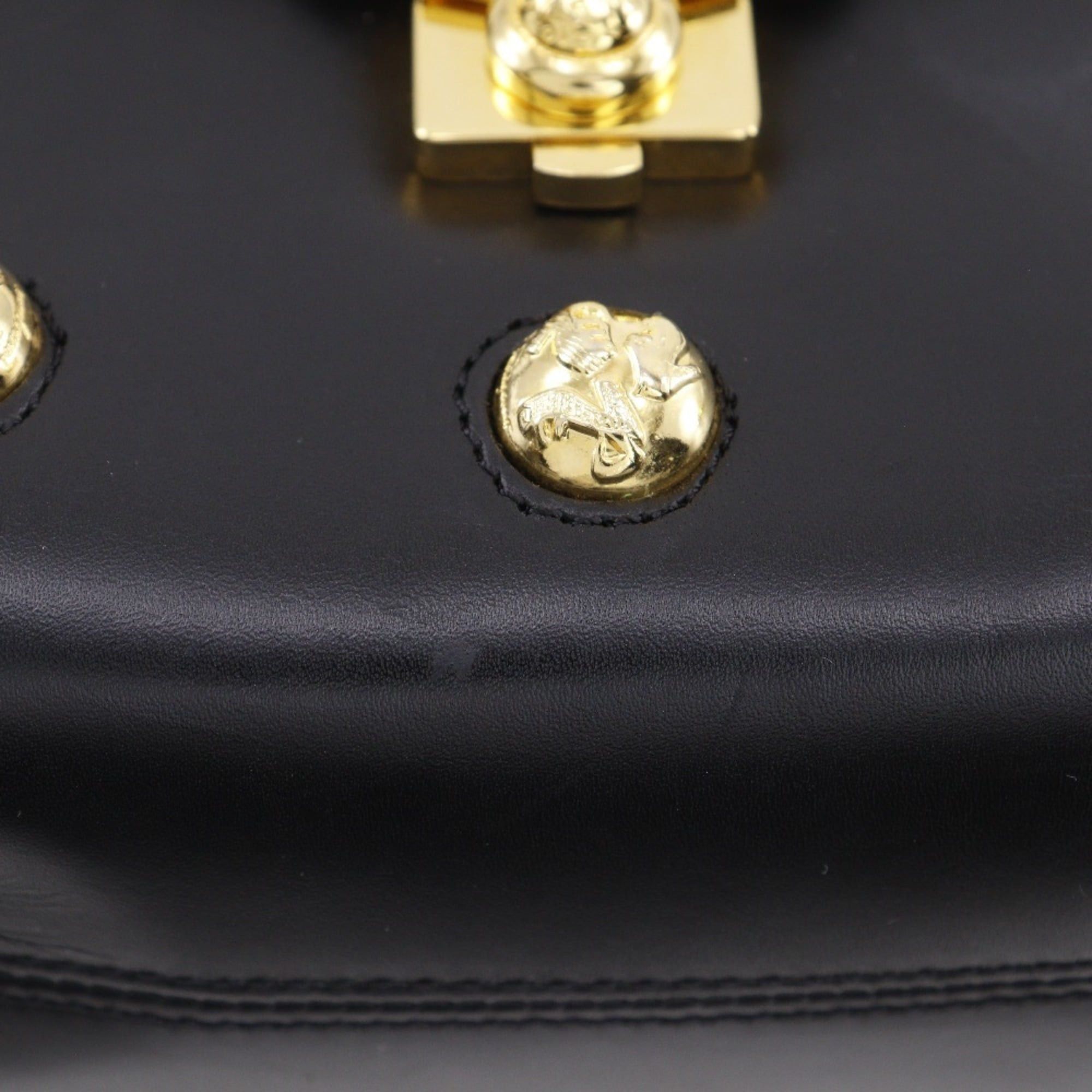 Salvatore Ferragamo Salvatore Ferragamo Pochette Shoulder Bag 2WAY Clutch DQ-21 5640 Leather Black 2Way Flap Women's Size ONE SIZE - 9 Thumbnail