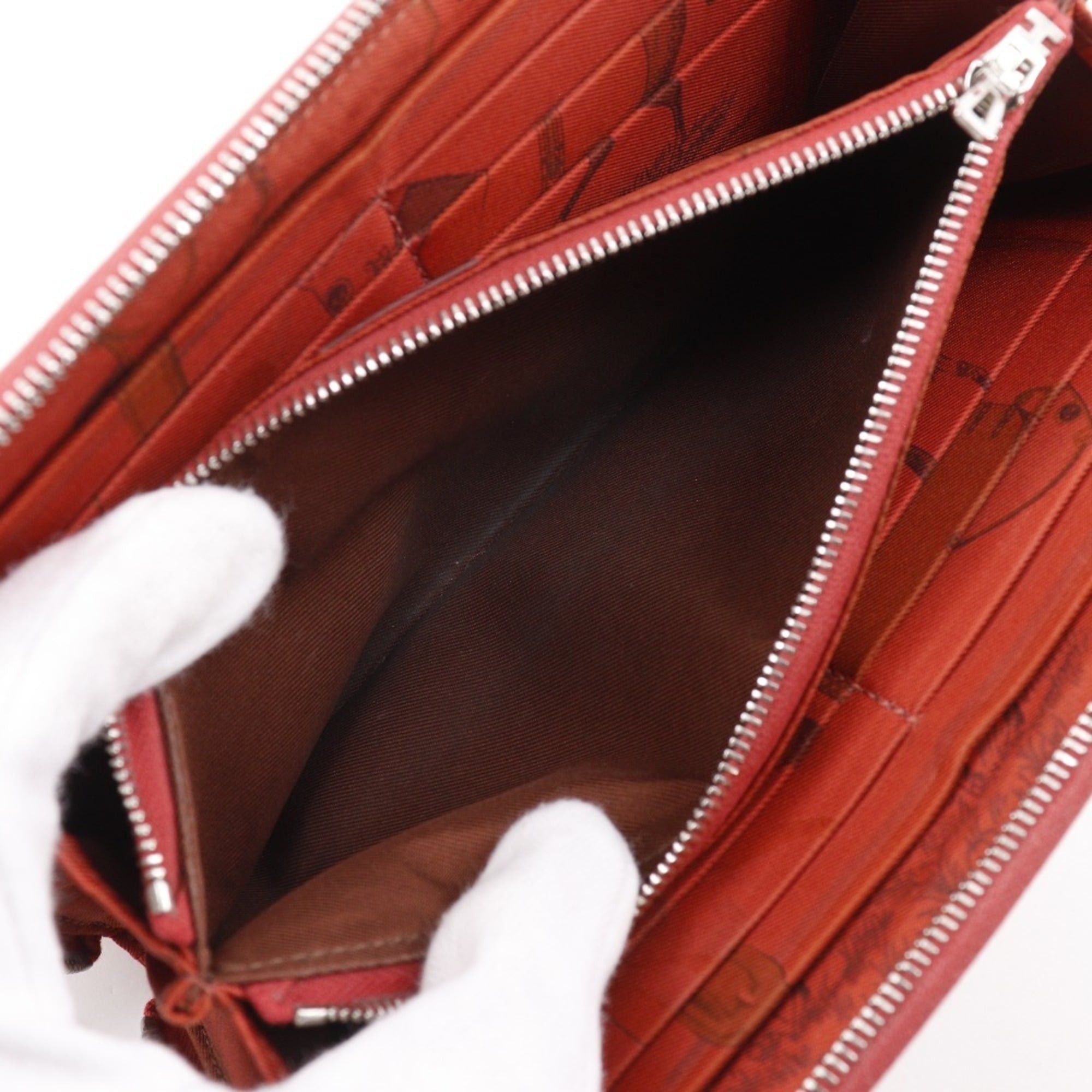 Hermes Hermes Azap Silk in Long Wallet Veau Epsom 2010 Red □N Zipper Women's Size ONE SIZE - 6 Thumbnail
