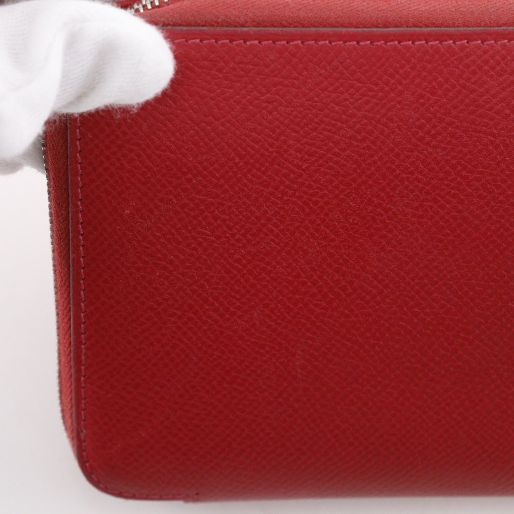 Hermes Hermes Azap Silk in Long Wallet Veau Epsom 2010 Red □N Zipper Women's Size ONE SIZE - 13 Thumbnail