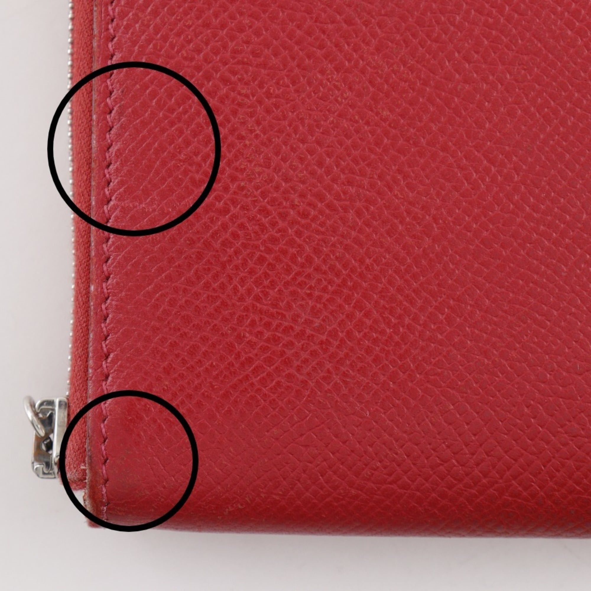 Hermes Hermes Azap Silk in Long Wallet Veau Epsom 2010 Red □N Zipper Women's Size ONE SIZE - 12 Thumbnail