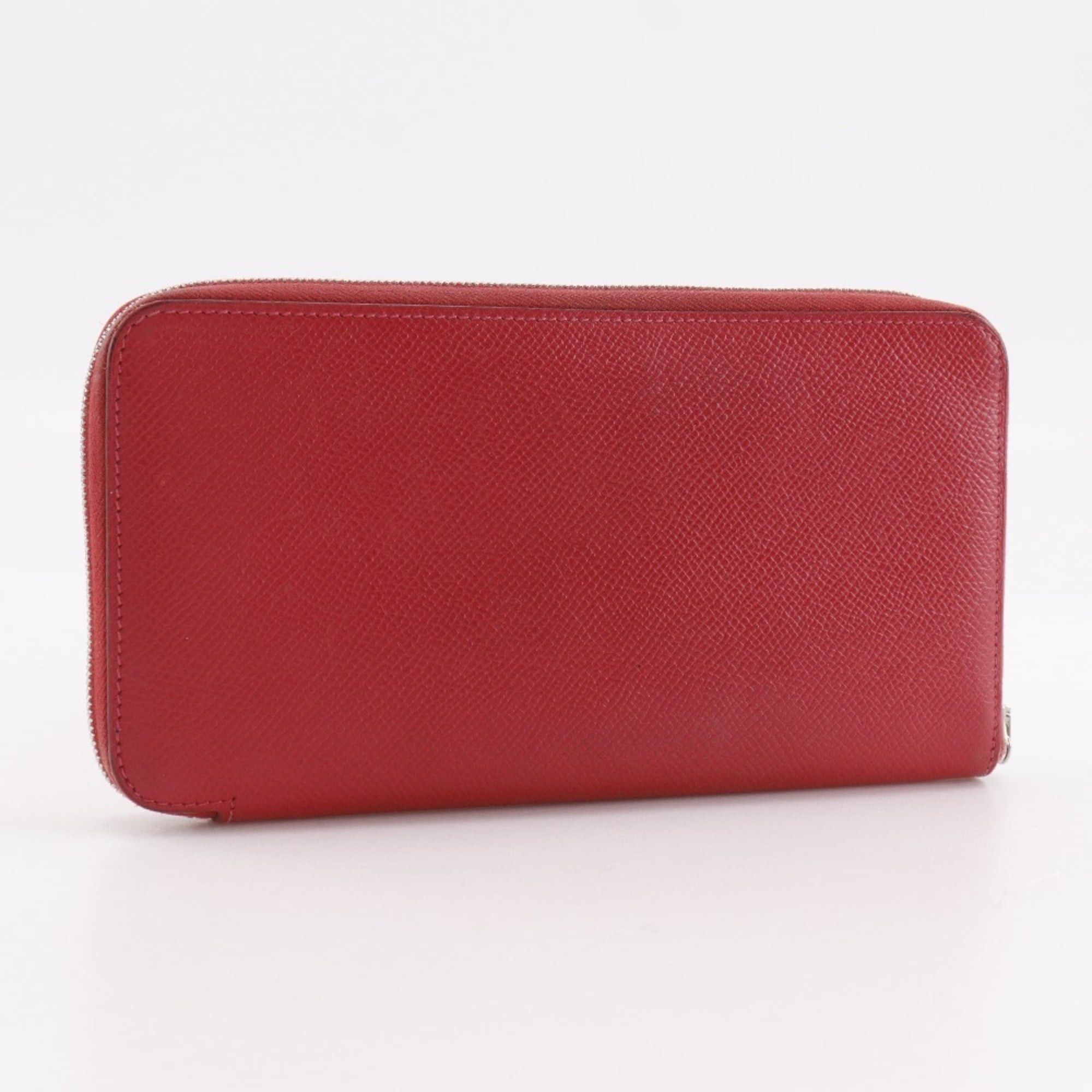 Hermes Hermes Azap Silk in Long Wallet Veau Epsom 2010 Red □N Zipper Women's Size ONE SIZE - 3 Thumbnail