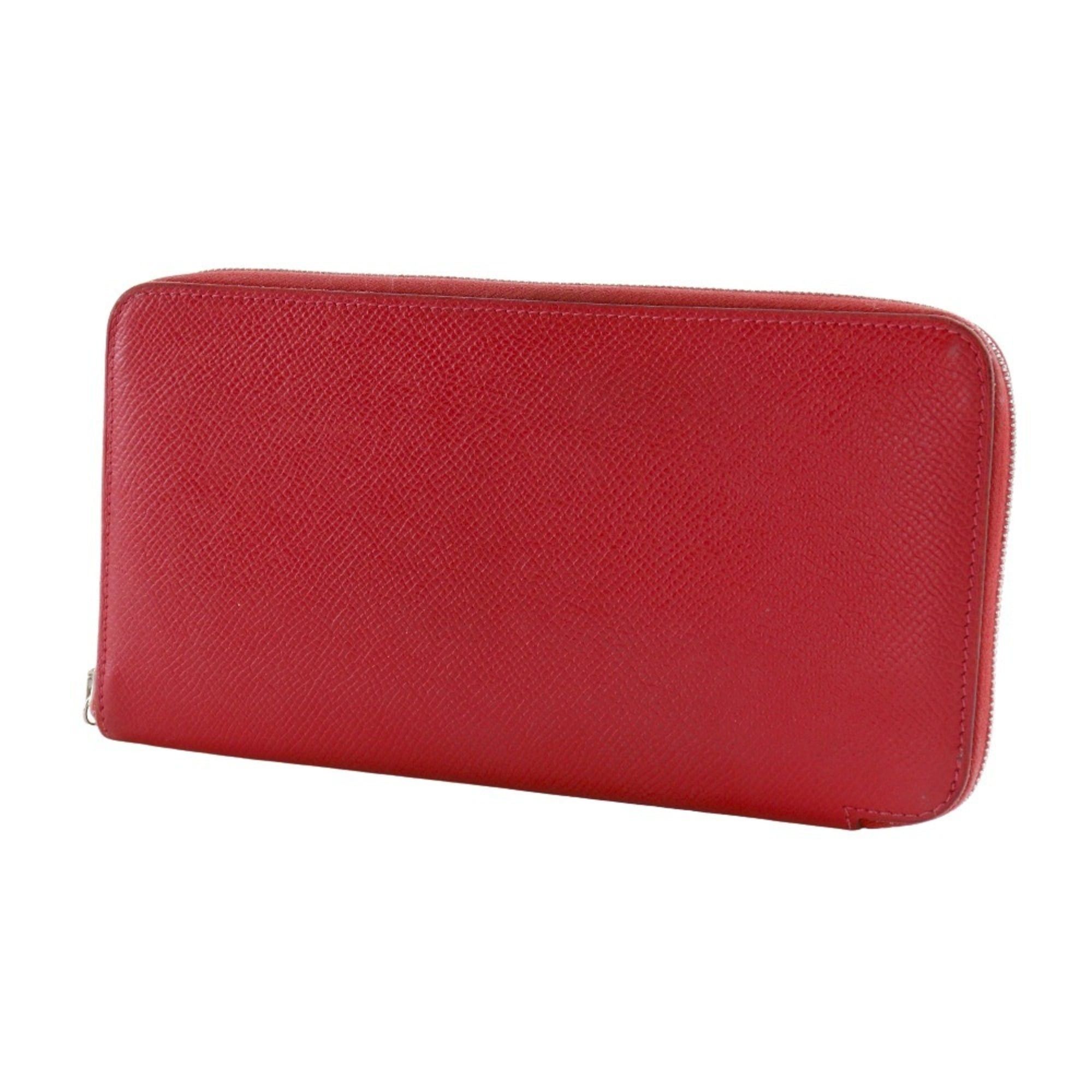 Hermes Hermes Azap Silk in Long Wallet Veau Epsom 2010 Red □N Zipper Women's Size ONE SIZE - 2 Thumbnail