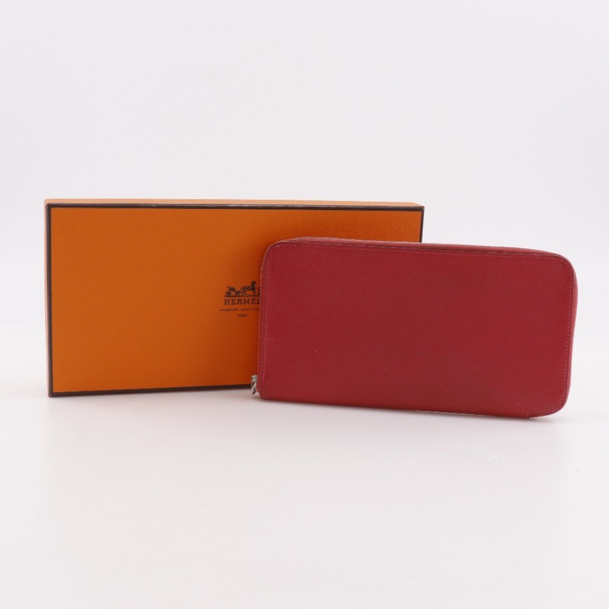 Hermes Hermes Azap Silk in Long Wallet Veau Epsom 2010 Red □N Zipper Women's Size ONE SIZE - 18 Thumbnail