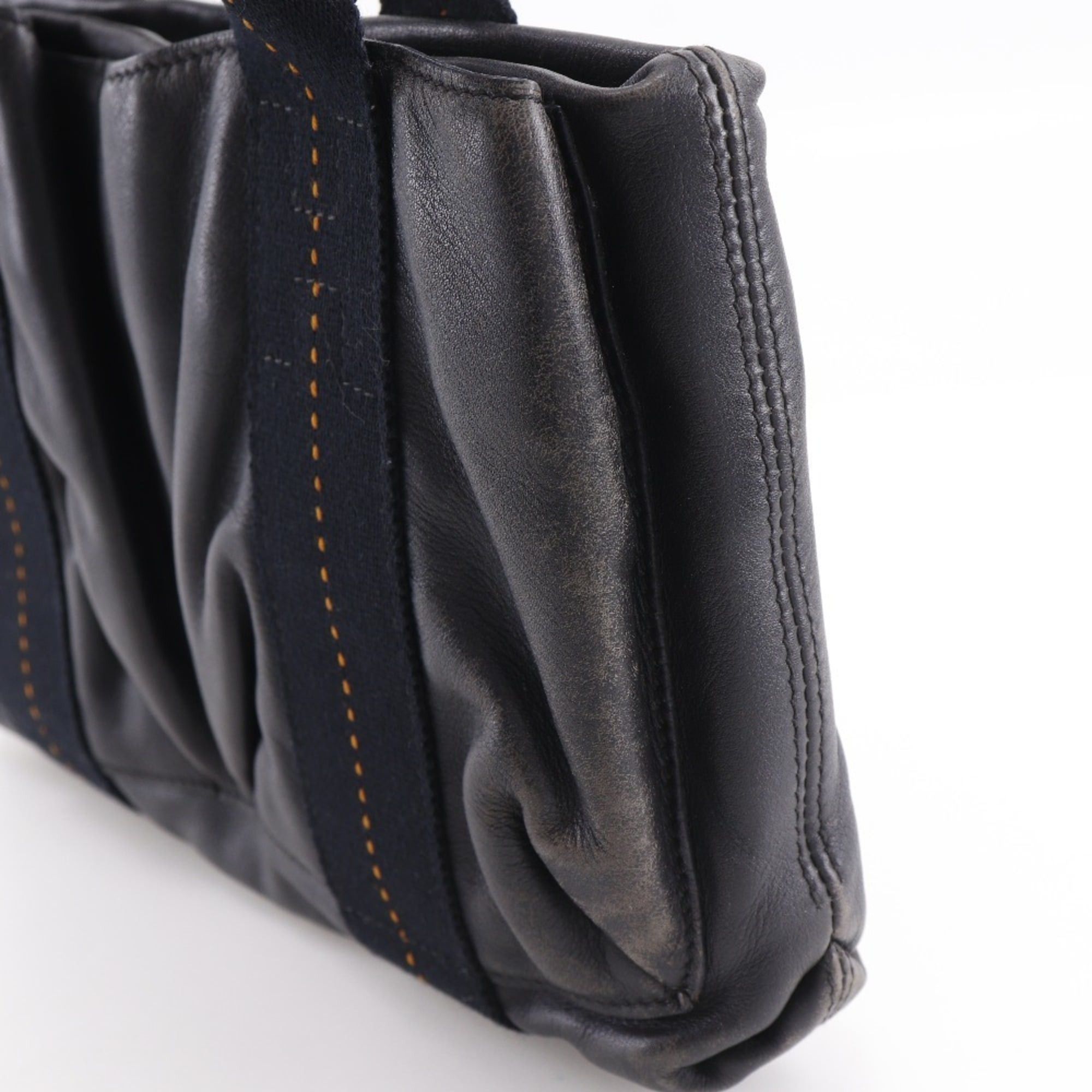 Hermes Hermes Caravan Horizontal PM Handbag Veau Derma Black Zipper Women's Size ONE SIZE - 15 Thumbnail
