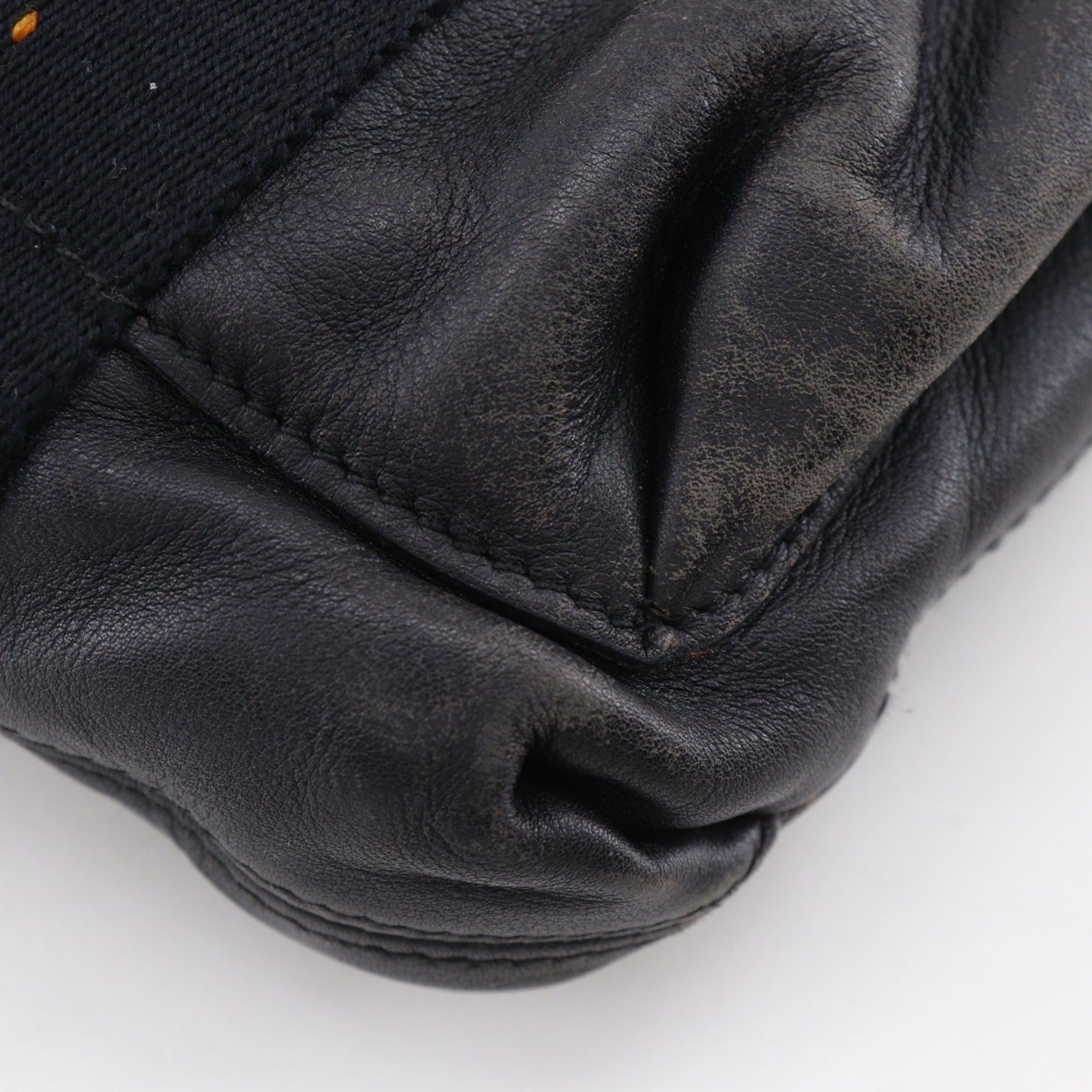 Hermes Hermes Caravan Horizontal PM Handbag Veau Derma Black Zipper Women's Size ONE SIZE - 7 Thumbnail