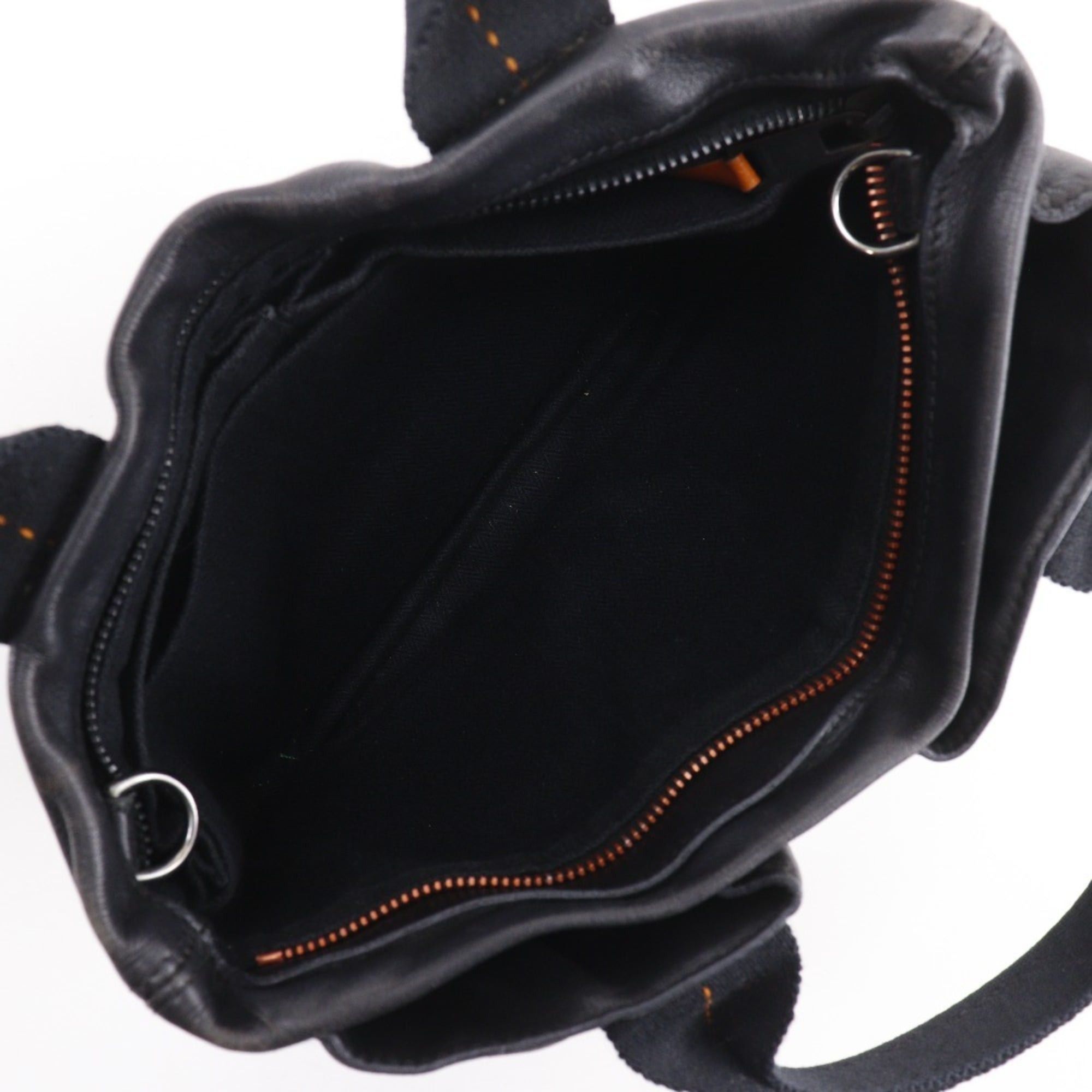 Hermes Hermes Caravan Horizontal PM Handbag Veau Derma Black Zipper Women's Size ONE SIZE - 10 Thumbnail