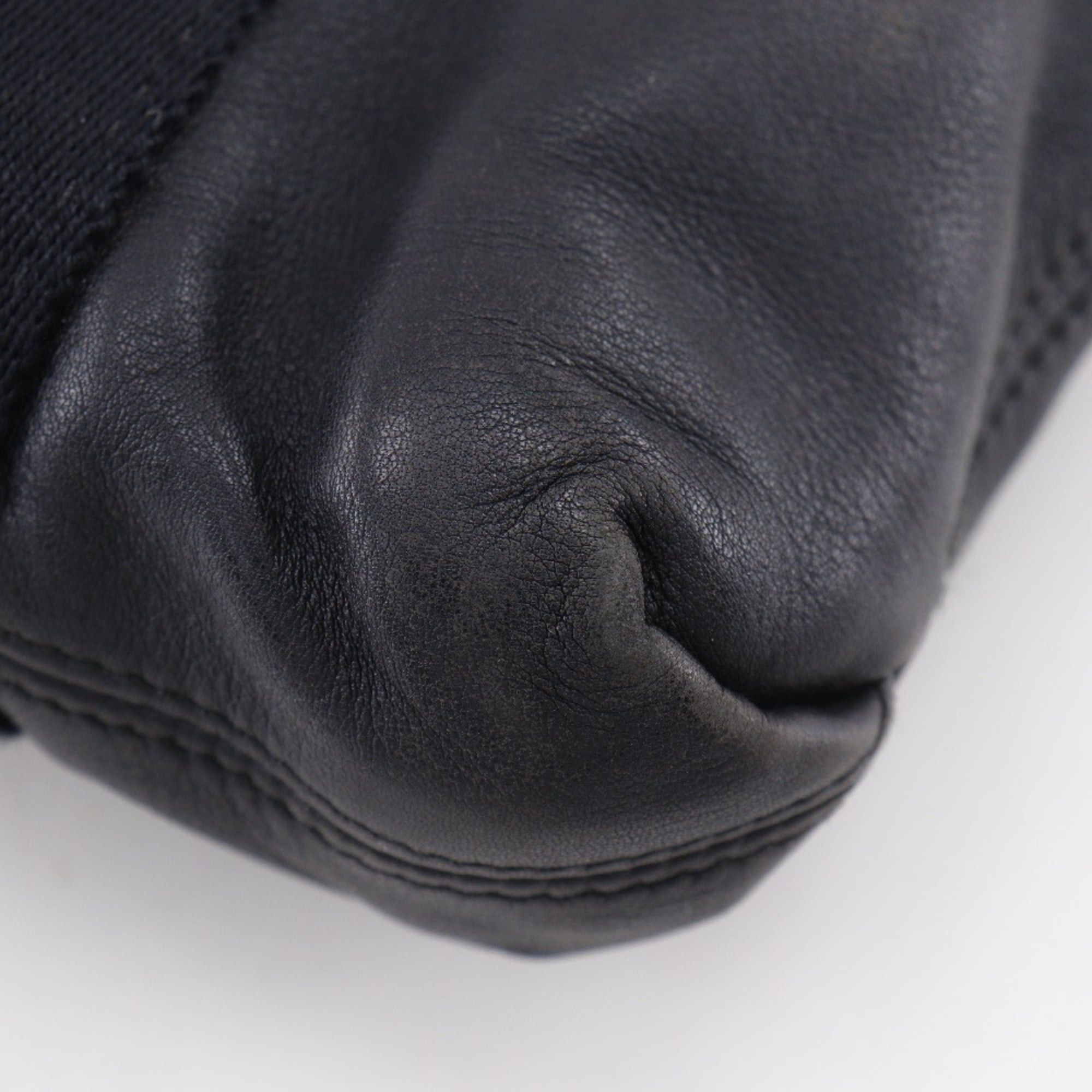 Hermes Hermes Caravan Horizontal PM Handbag Veau Derma Black Zipper Women's Size ONE SIZE - 5 Thumbnail