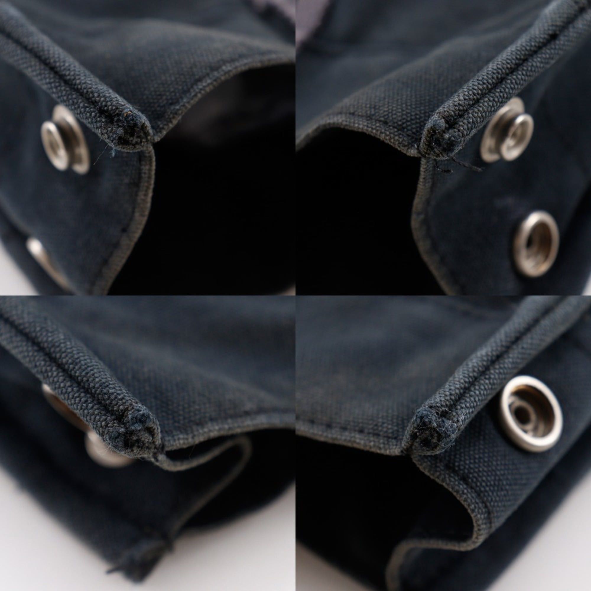 Hermes Hermes SackFourre Tout PM Handbag Cotton Canvas Black A5 Snap Button Unisex Size ONE SIZE - 12 Thumbnail