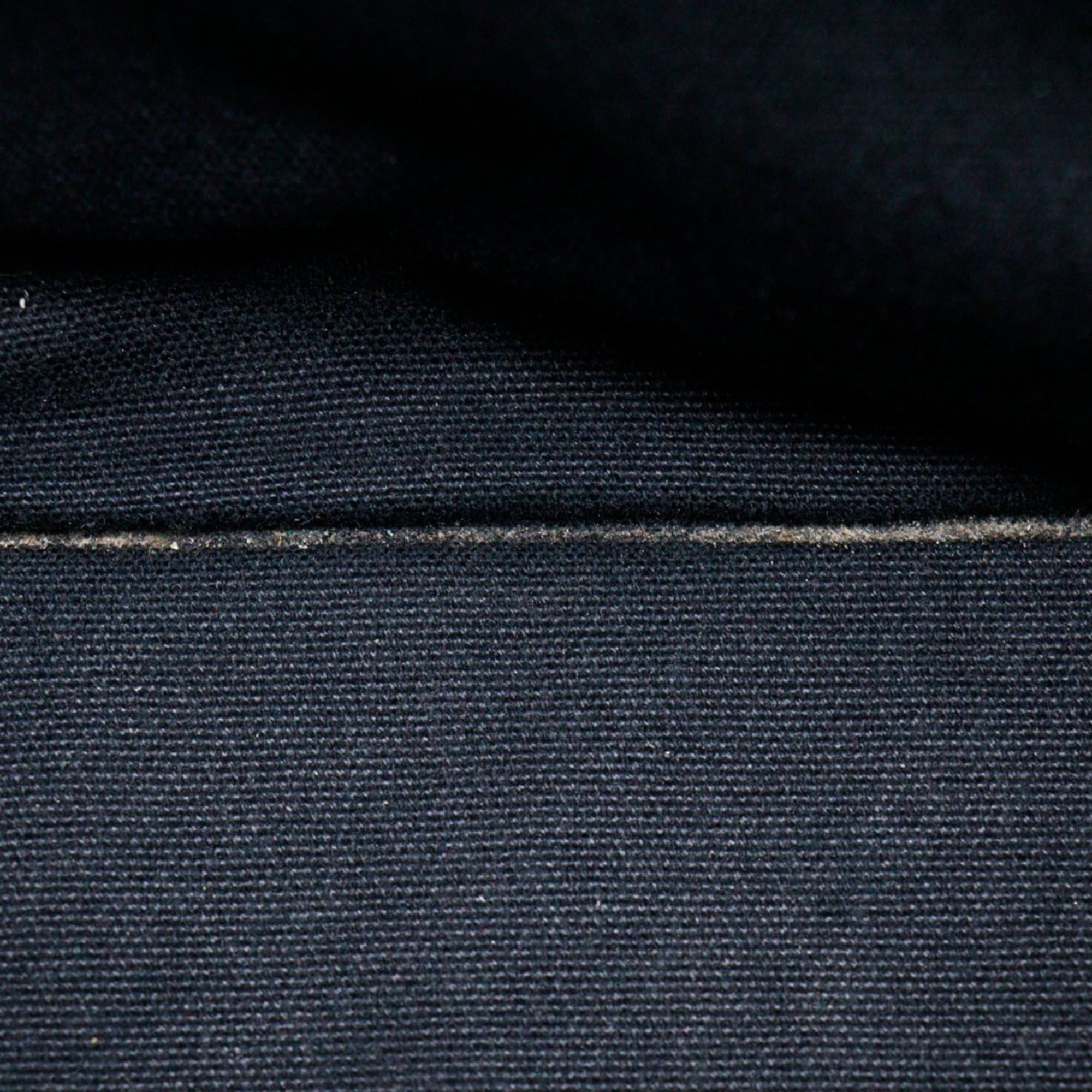 Hermes Hermes SackFourre Tout PM Handbag Cotton Canvas Black A5 Snap Button Unisex Size ONE SIZE - 18 Thumbnail