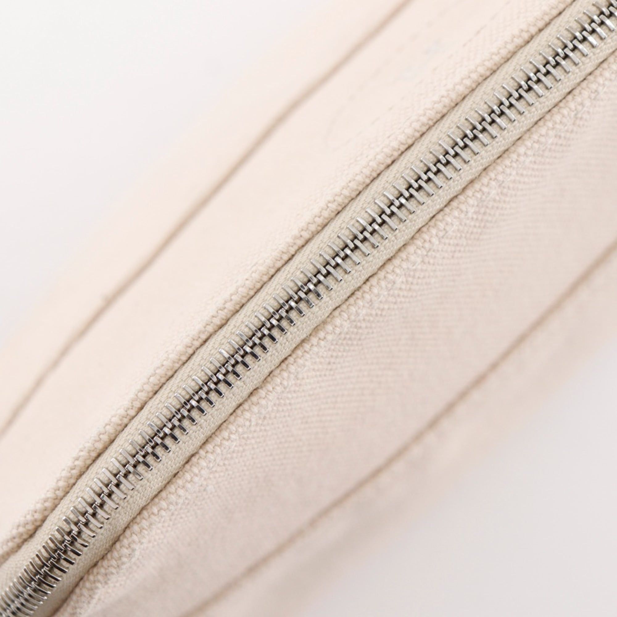 Hermes Hermes Bolide Pouch 20 Canvas Beige Zipper Unisex Size ONE SIZE - 9 Thumbnail