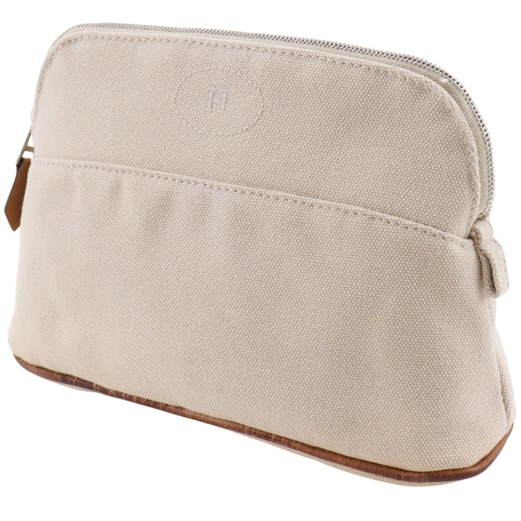 Hermes Hermes Bolide Pouch 20 Canvas Beige Zipper Unisex Size ONE SIZE - 2 Thumbnail