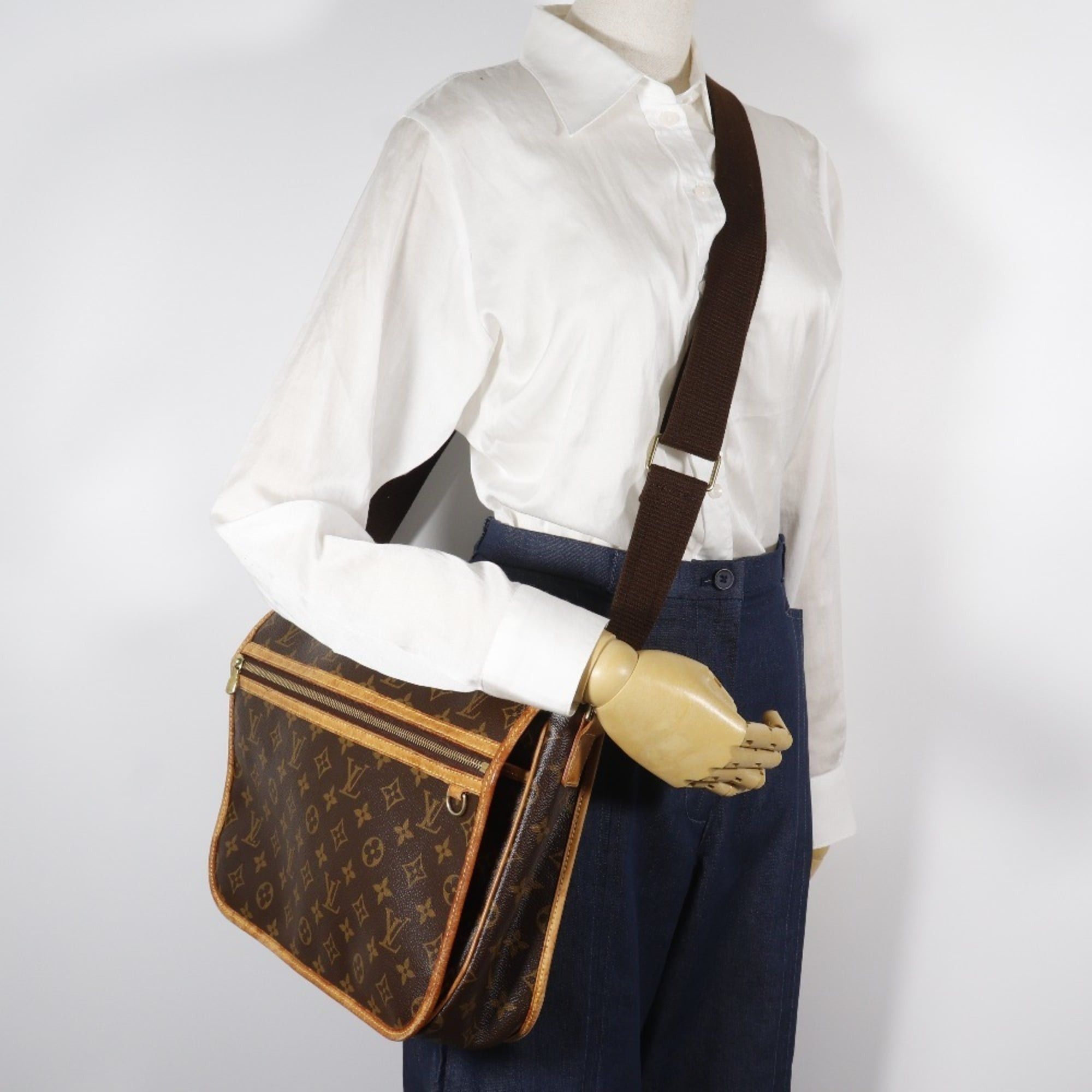 Louis Vuitton Louis Vuitton Messenger GM Bosphore Shoulder Bag M40105 Monogram Canvas 2006 Brown DU0046 A4 Magnetic Type Unisex Size ONE SIZE - 19 Thumbnail