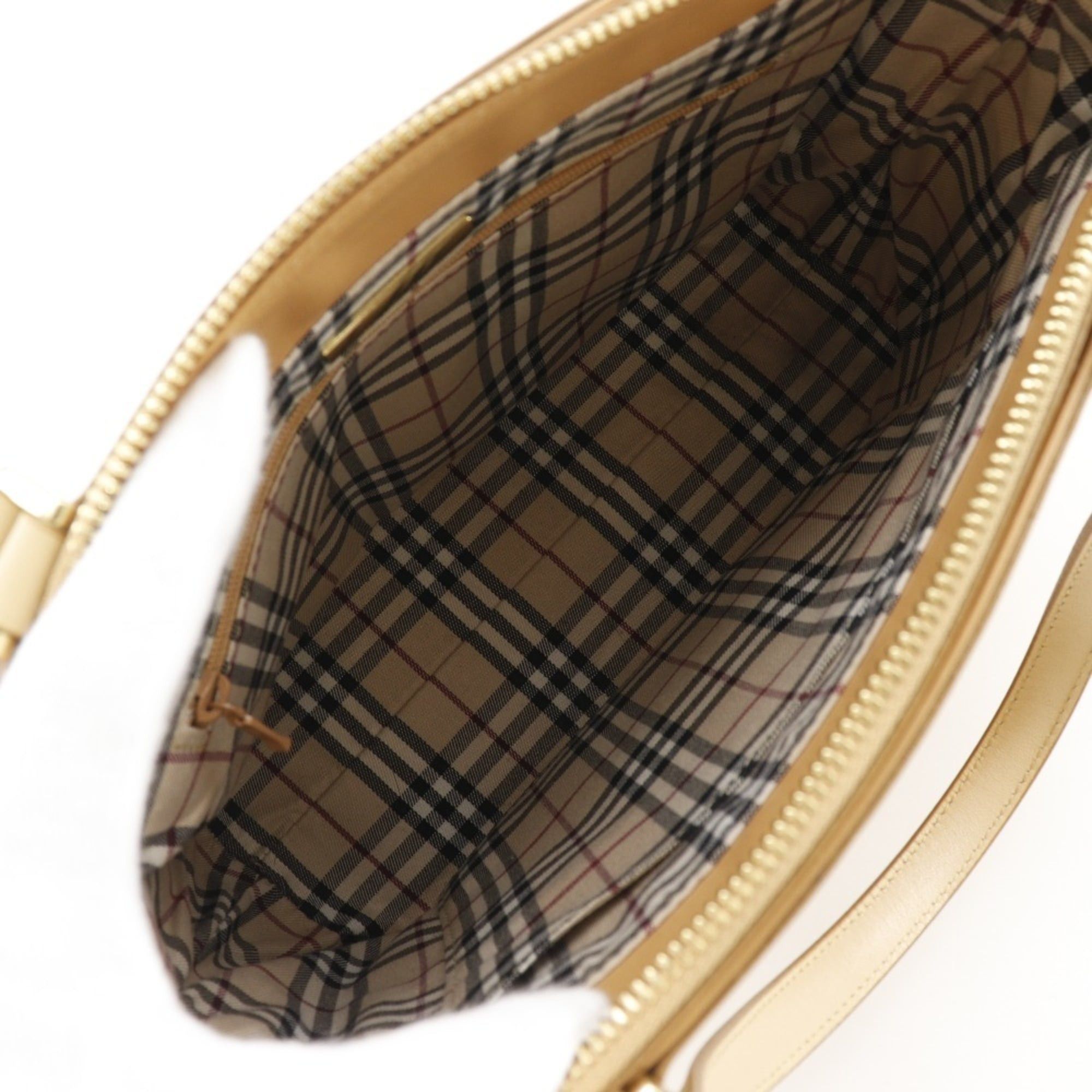 Burberry Burberry handbag calfskin beige A5 zipper ladies Size ONE SIZE - 6 Thumbnail