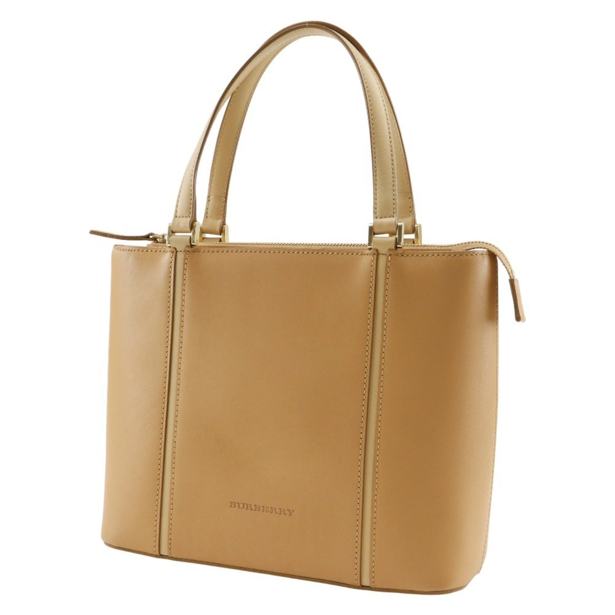 Burberry Burberry handbag calfskin beige A5 zipper ladies Size ONE SIZE - 2 Thumbnail