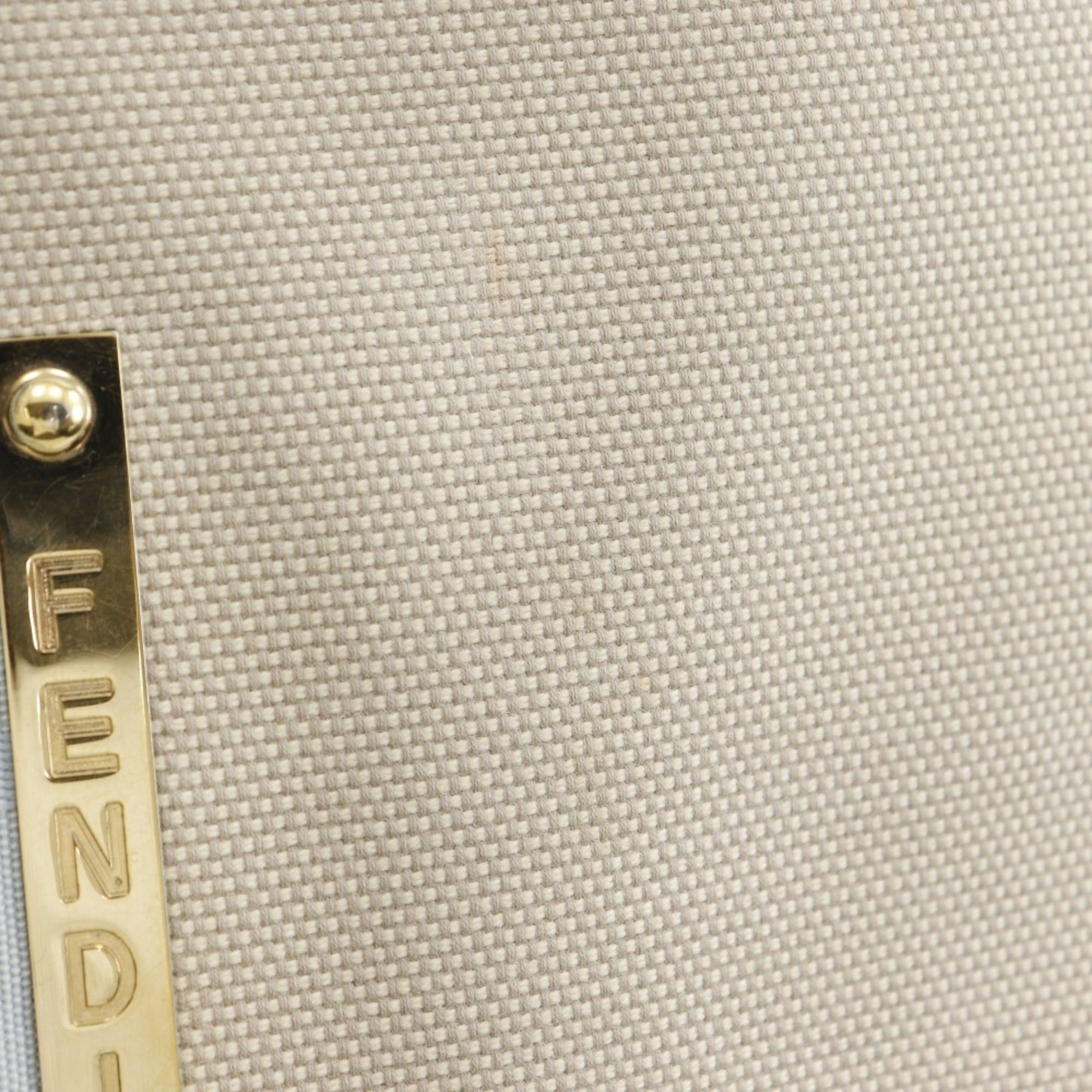 Fendi Fendi FF Shoulder Bag 8BT084 Canvas Beige/Light Blue A5 Magnetic Type Women's Size ONE SIZE - 11 Thumbnail