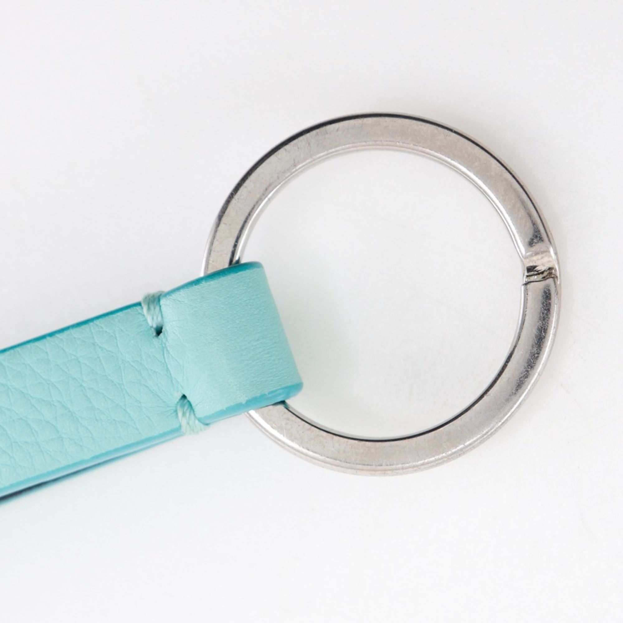 Tiffany & Co. Tiffany & Co. Key Ring Keychain Metal x Leather Blue Unisex Size ONE SIZE - 7 Thumbnail