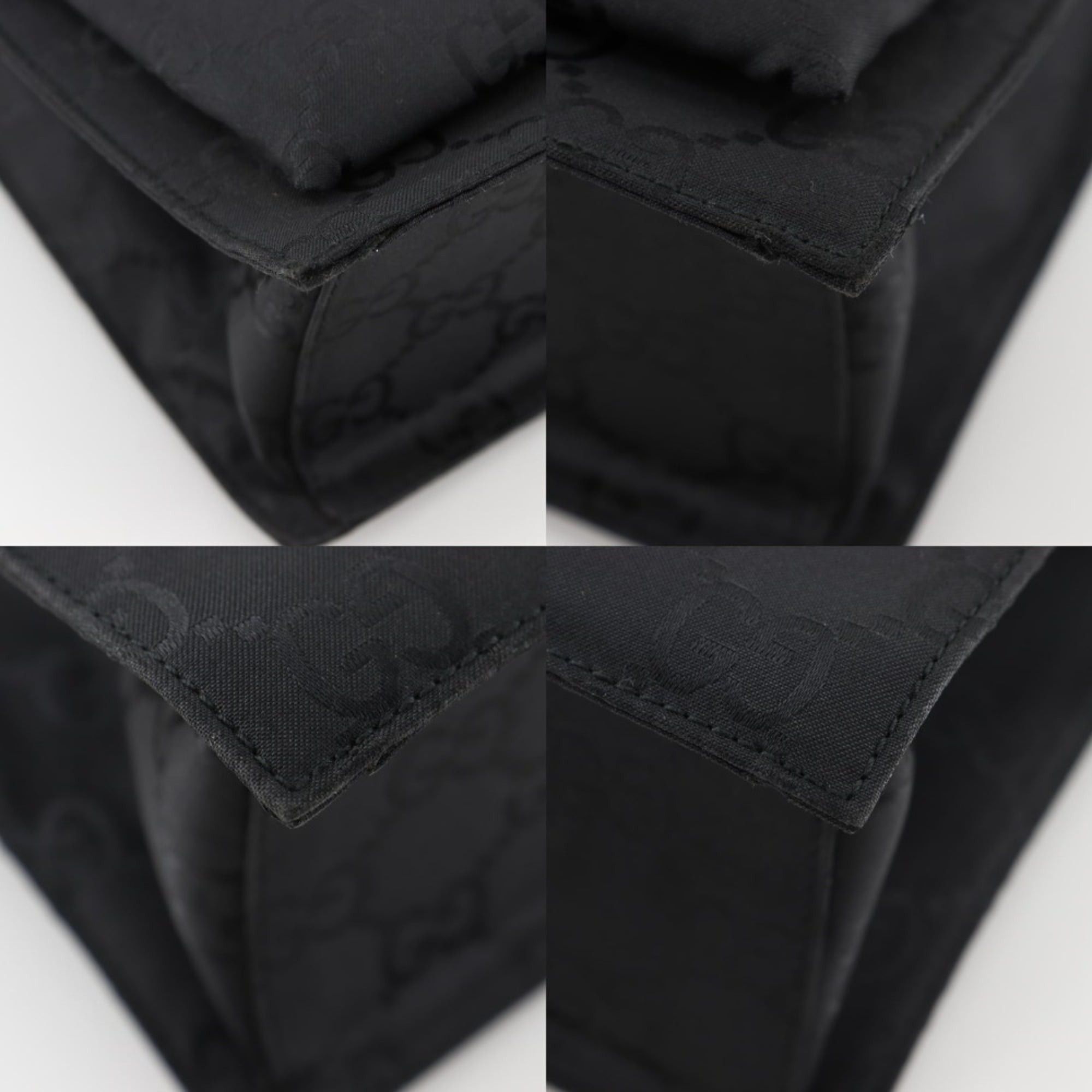 Gucci Gucci Tote Bag GG Canvas Black A5 Open Women's Size ONE SIZE - 4 Thumbnail