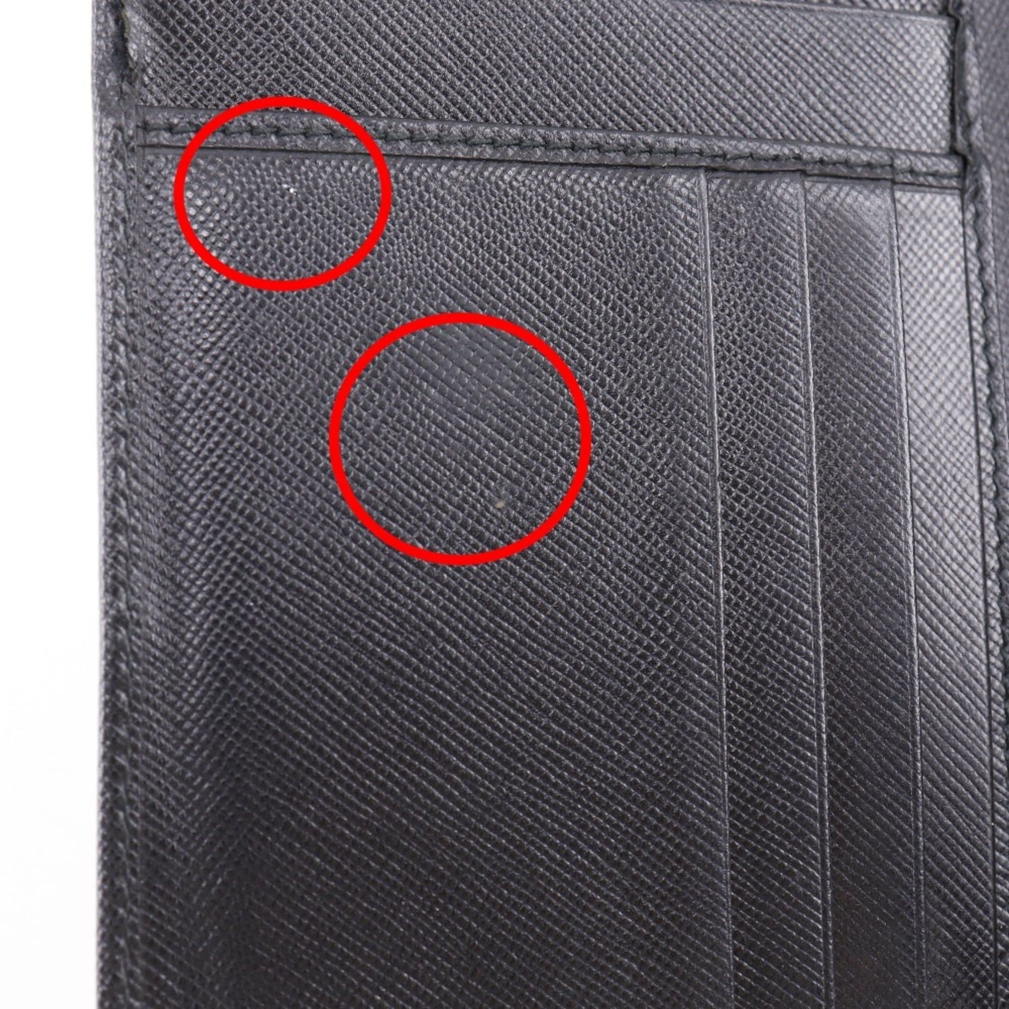 Prada PRADA Bifold Wallet M510A Saffiano NERO Black Snap Button Women's Size ONE SIZE - 10 Thumbnail