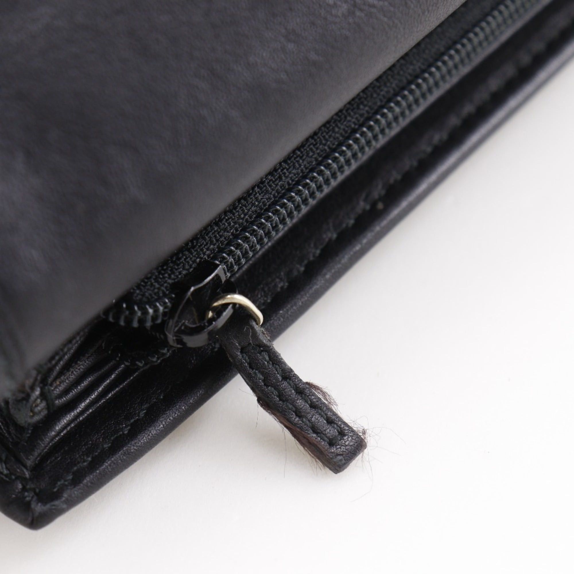 Gucci Gucci Interlocking G Long Wallet 282434 Shimmer Leather Black Snap Button Women's Size ONE SIZE - 13 Thumbnail