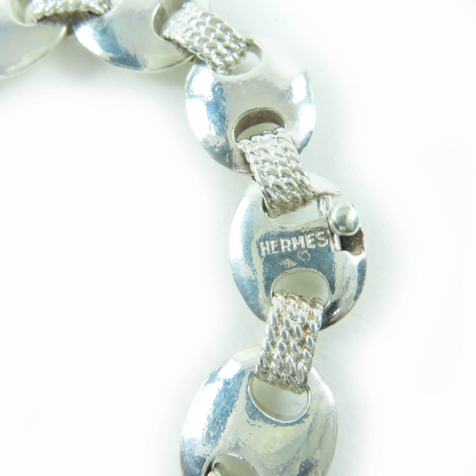 Hermes Hermes Hermès Shrouis Bangle Silver Bracelet Metal Bracelet DUTY FREE for USA Size ONE SIZE - 4 Thumbnail