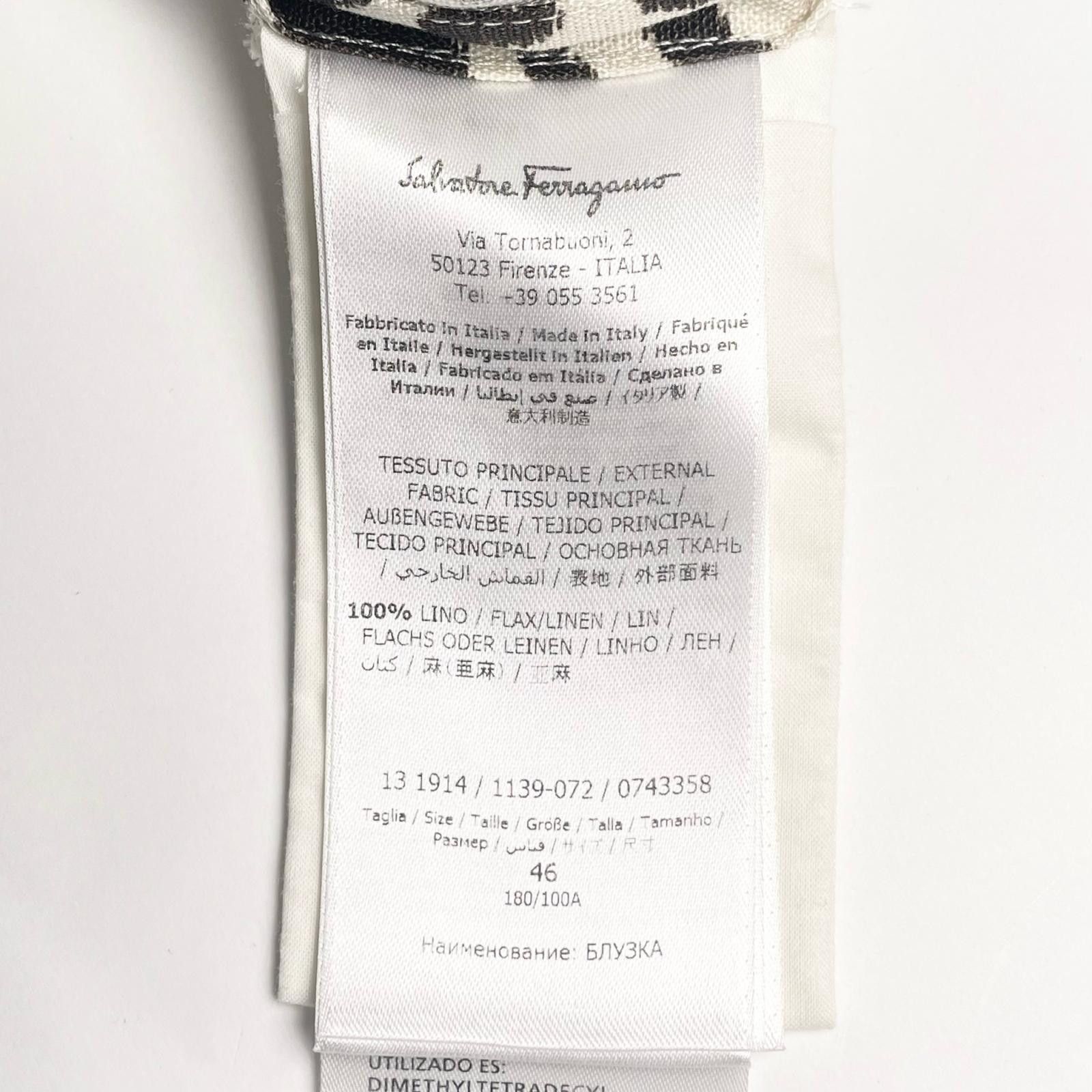 Salvatore Ferragamo Salvatore Ferragamo Salvatore Ferragamo Linen Long Sleeve Shirt Textile Tops DUTY FREE for USA Size ONE SIZE - 9 Thumbnail