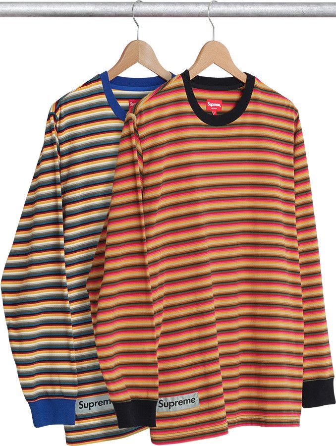 Supreme SS18 Multi Stripe L/S Top (Supremeステッカー付き) Supreme SS18 Multi Stripe L/S Top (Supremeステッカー付き)
