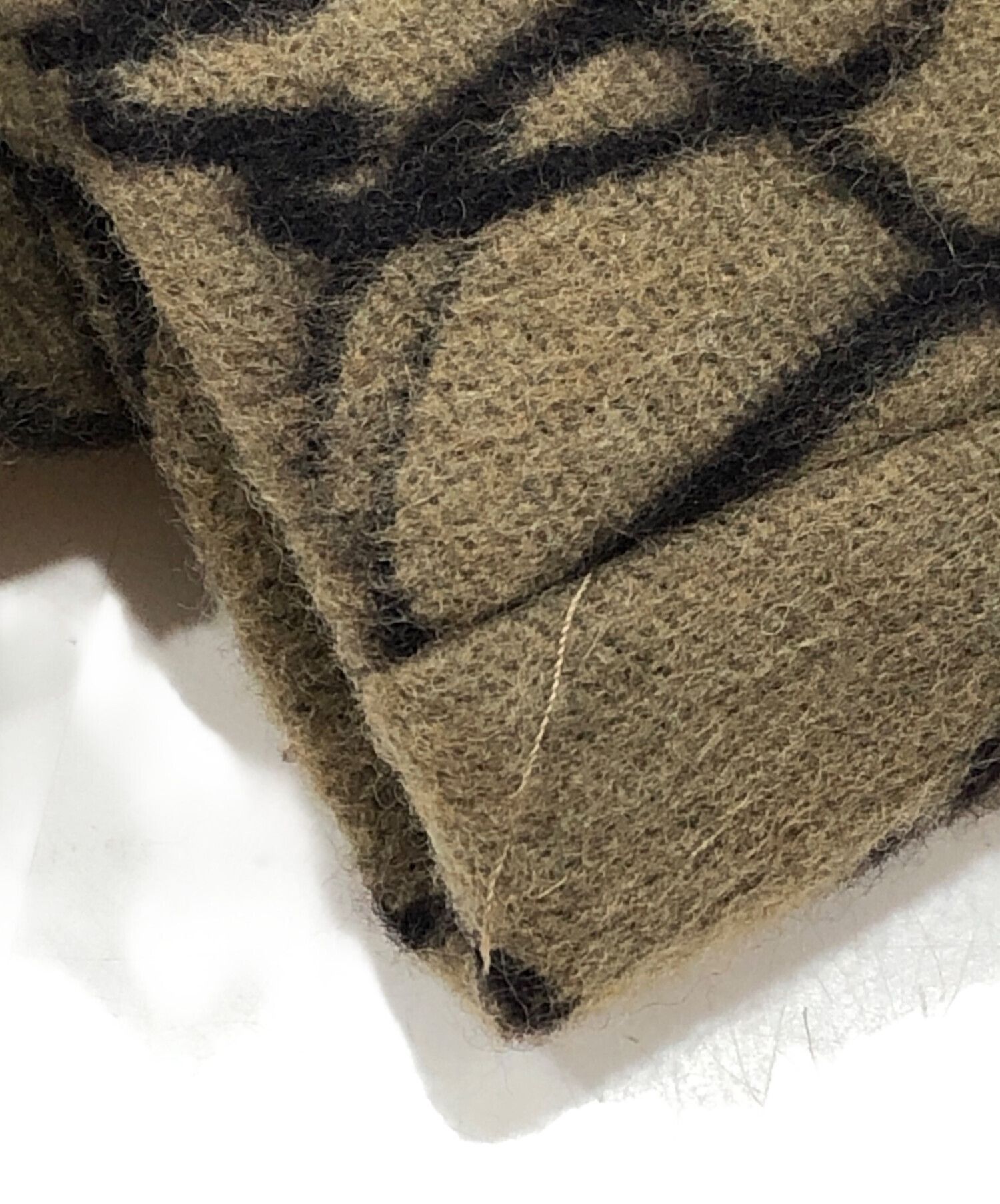 Supreme 20AW Script Logos Wool Overcoat Olive Size S