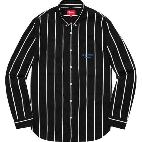Supreme Supreme 2016 Printed Stripe Twill Henley | Grailed