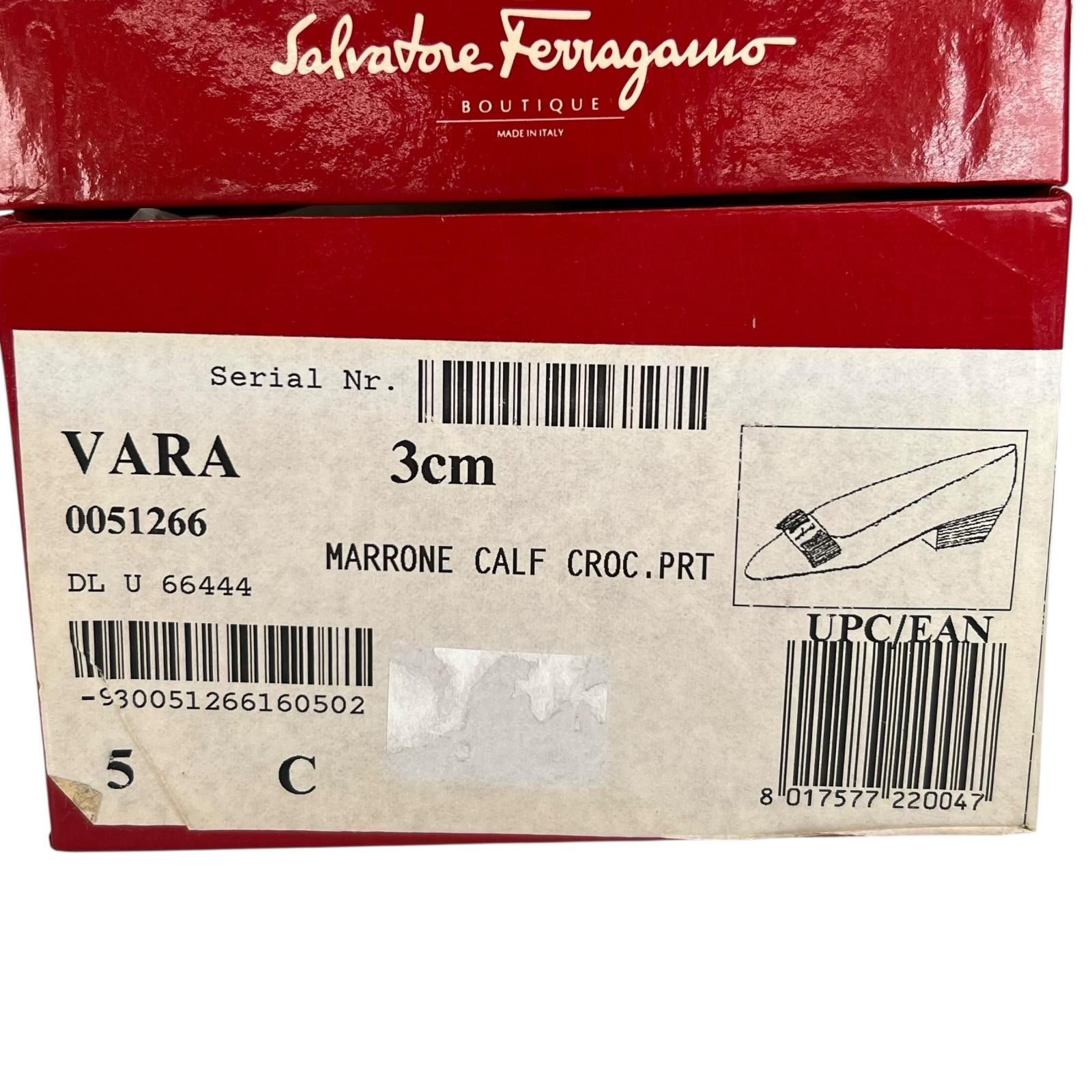 Salvatore Ferragamo Salvatore Ferragamo Salvatore Ferragamo VARA Crocodile Pumps Leather Shoes DUTY FREE for USA Size ONE SIZE - 12 Thumbnail